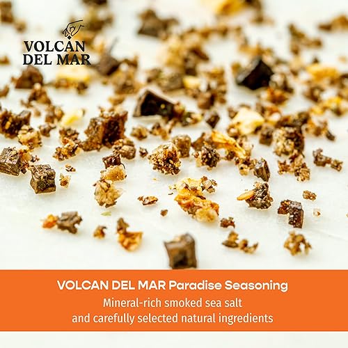 Miniatura 3 de VOLCAN DEL MAR Mesquite - Copos de sal marina ahumada - Mezcla de sal marina de Colima gourmet sin refinar de México - Condimento 100% natural para