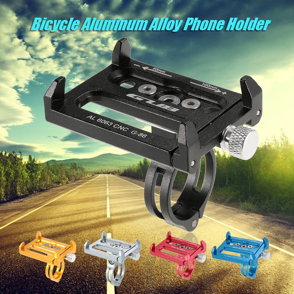 Docooler Porta Cellulare Bici Lega di Alluminio per Staffa di Montaggio per 3.5 -6.2 Inch Telefono Mobile per Android per iPhone