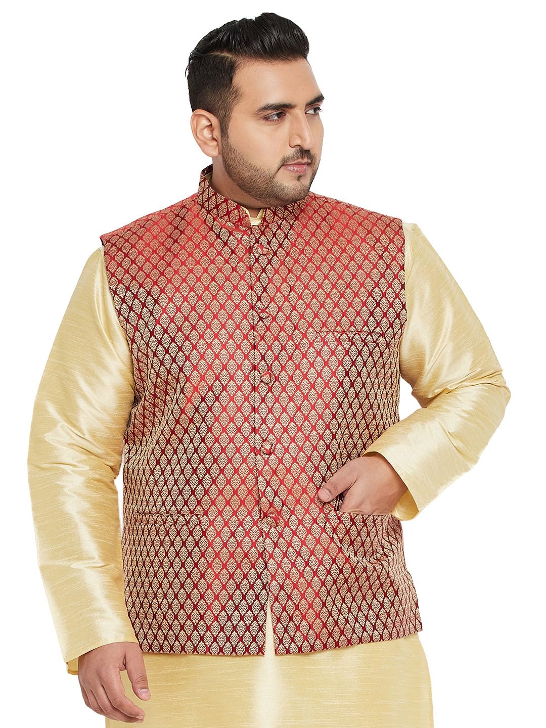 Men's Silk Blend Nehru Jacket
