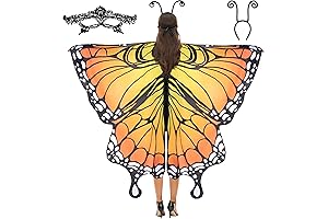 Spooktacular Creations Adult Butterfly Wings with Lace Mask and Black Headband