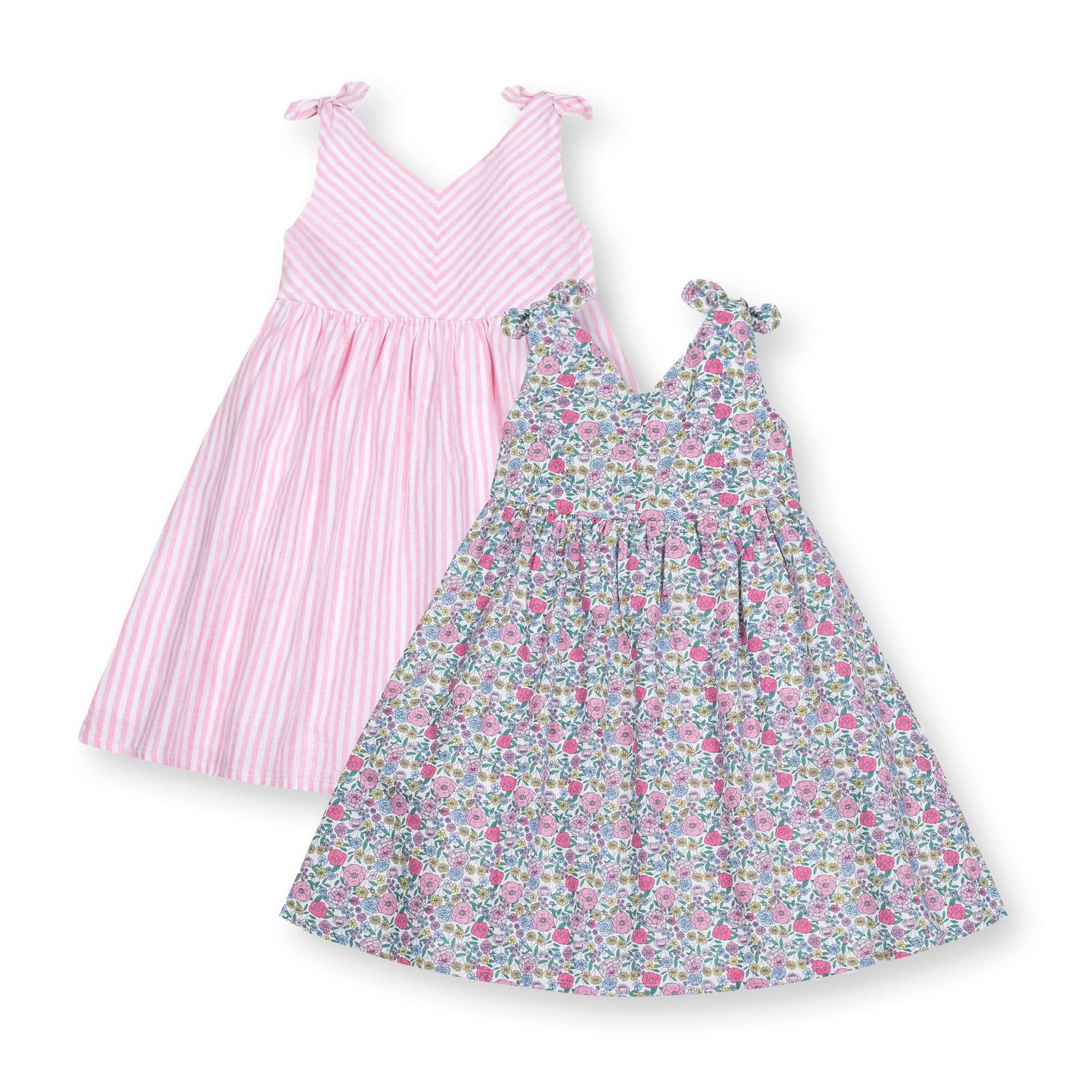 Hope & Henry Girl Swing Dress with Bow Shoulders