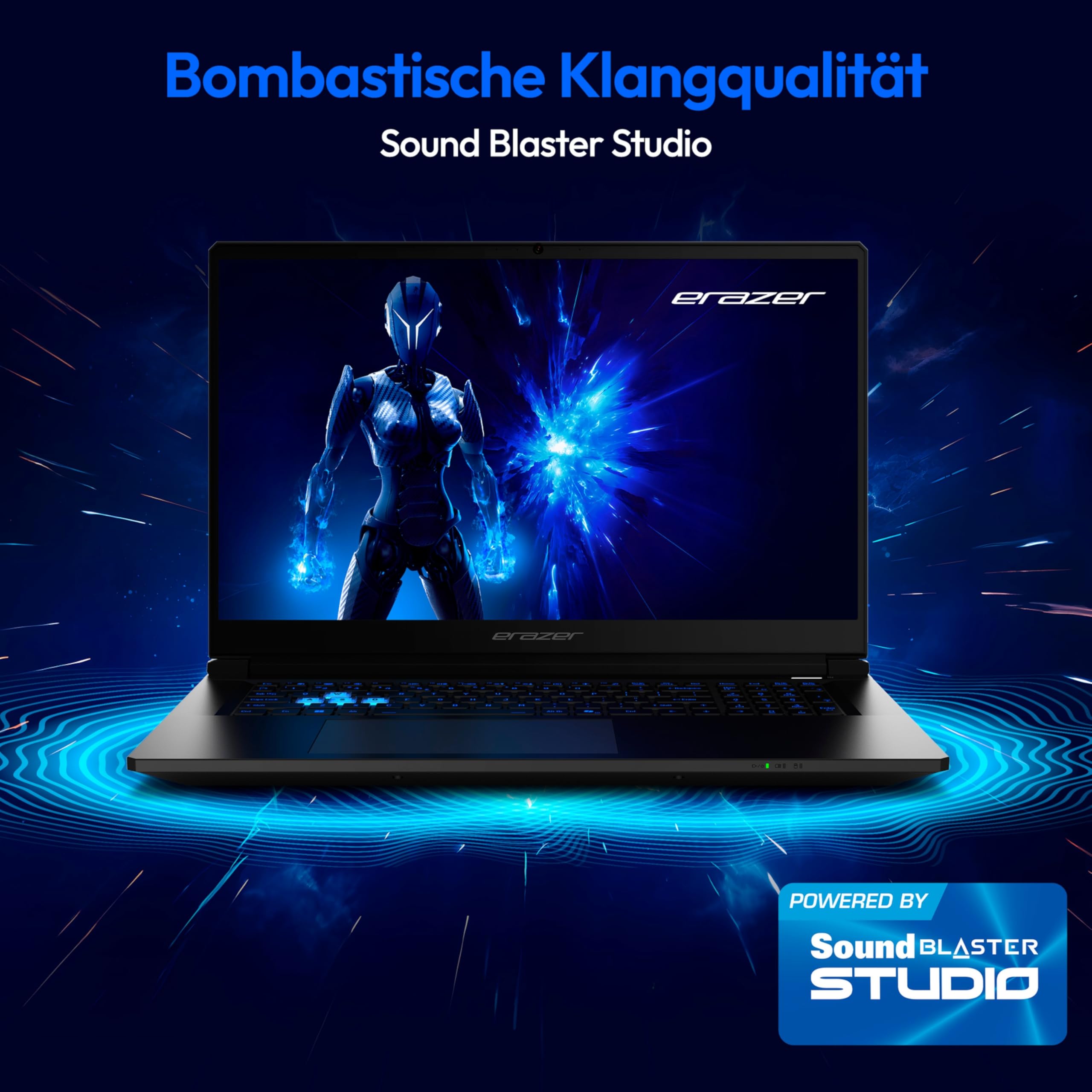 ERAZER Defender 17 P1 43,9 cm (17,3 Zoll 144Hz) Full HD Gaming Laptop (Core i7 13620H, GeForce RTX 5060 8GB GDDR7 VRAM, 16GB DDR5 RAM, 1TB PCIe SSD, ohne OS)