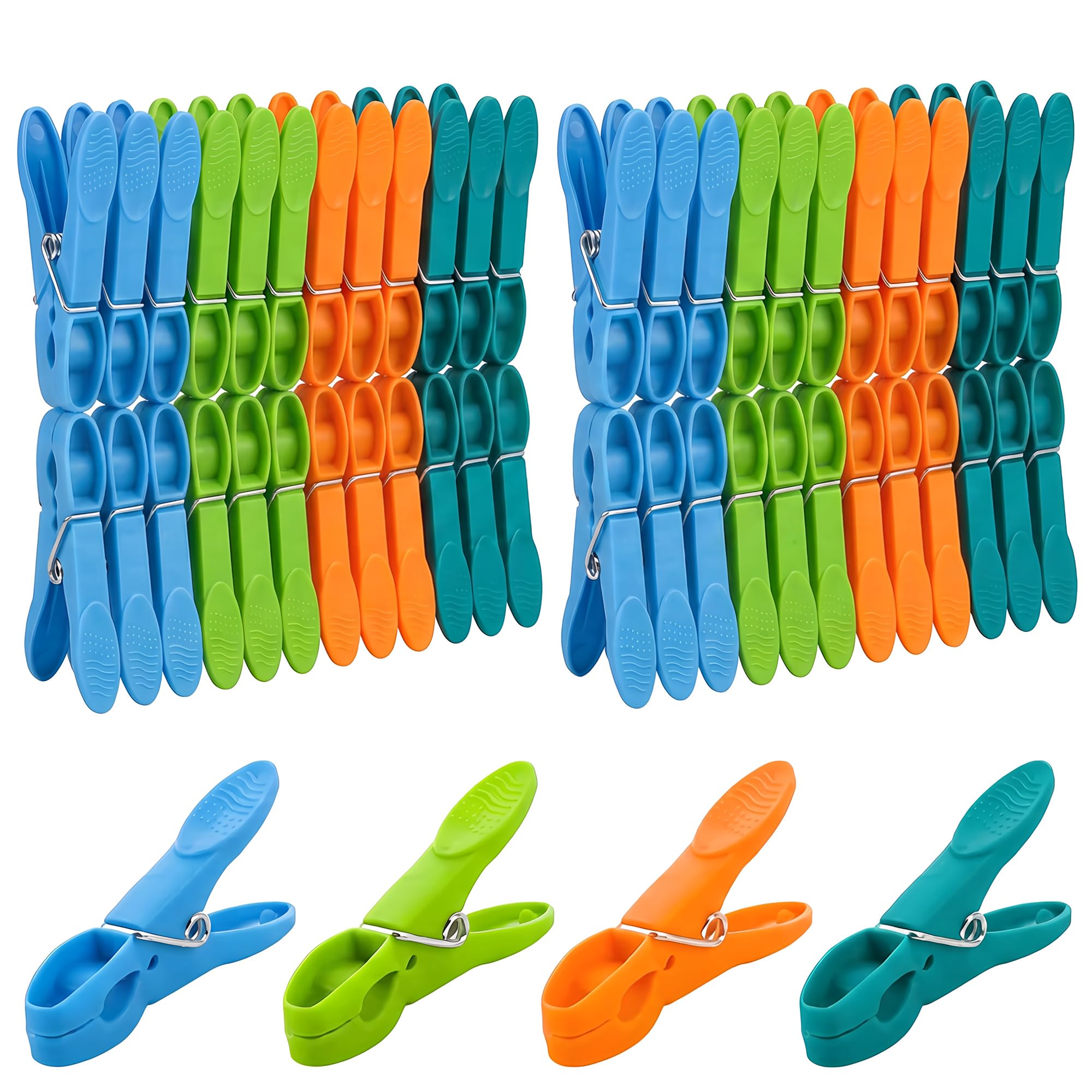 Vinsani Multicolor Clothes Pegs – Strong Grip, Windproof & Non-Slip Plastic Laundry Clips For Washing Line, Heavy Duty Clothes Pins For Indoor & Outdoor Use, Aesthetic Design | Ed