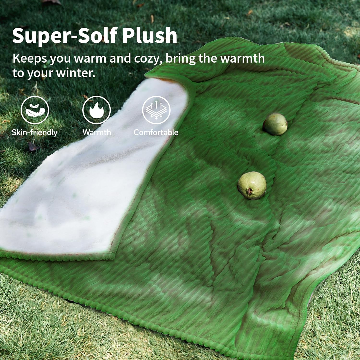 Heated Blanket Electric Blanket Throw 50”X60”-Heating Throw with 5 Heat Settings-3 Hours Auto Off,ETL Certified,Machine Washable (Emerald Green) - Image 5