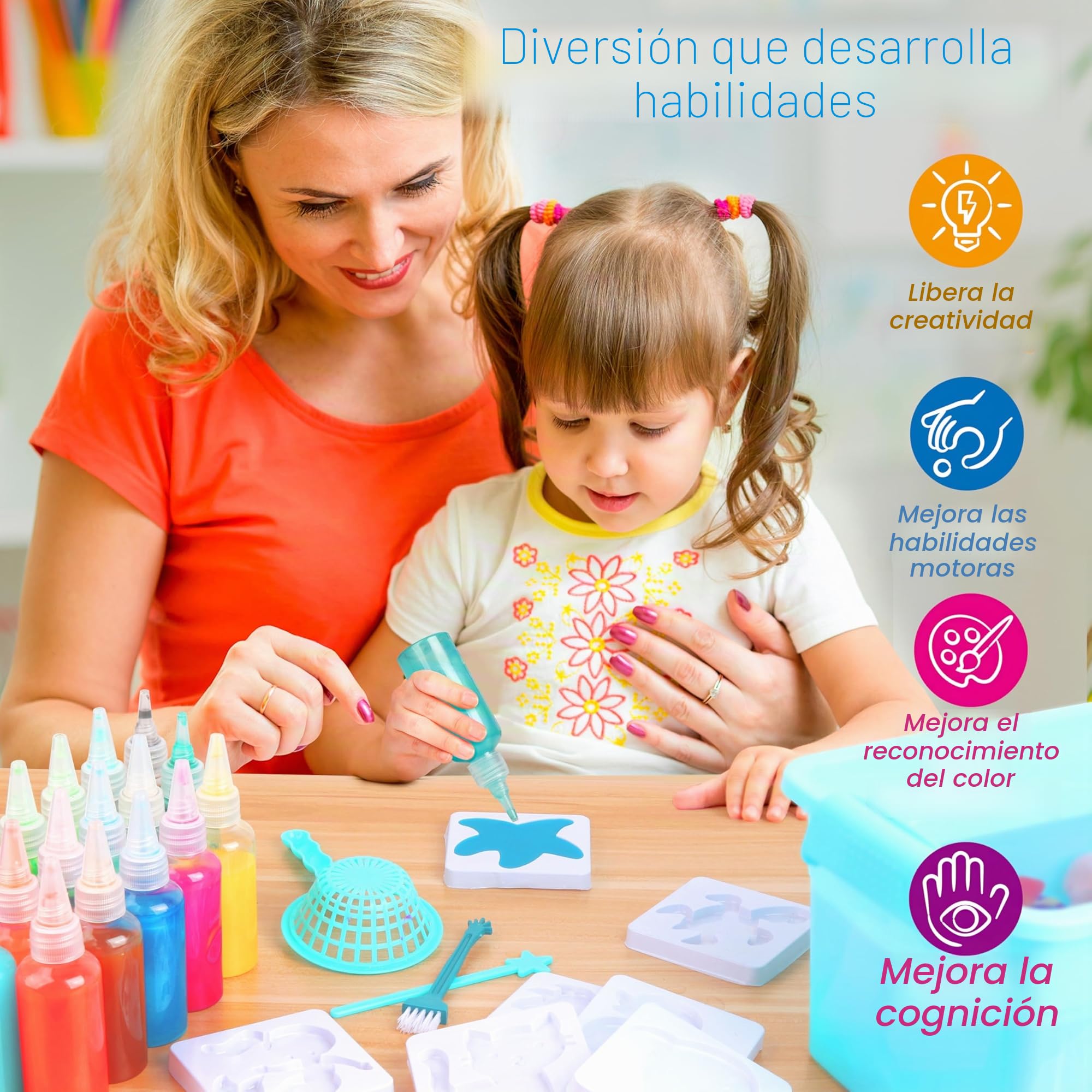 Mocoosy 20 Colores Aqua Gelz Set, 3D Juguete Mágico Elfo de Agua, Kit de Juguete de Gel de Agua Mágico con 20 Magic Gel y 16 Formas, DIY Juguetes Creativos Regalo para Niños Niñas 4 5 6 7 8 Años
