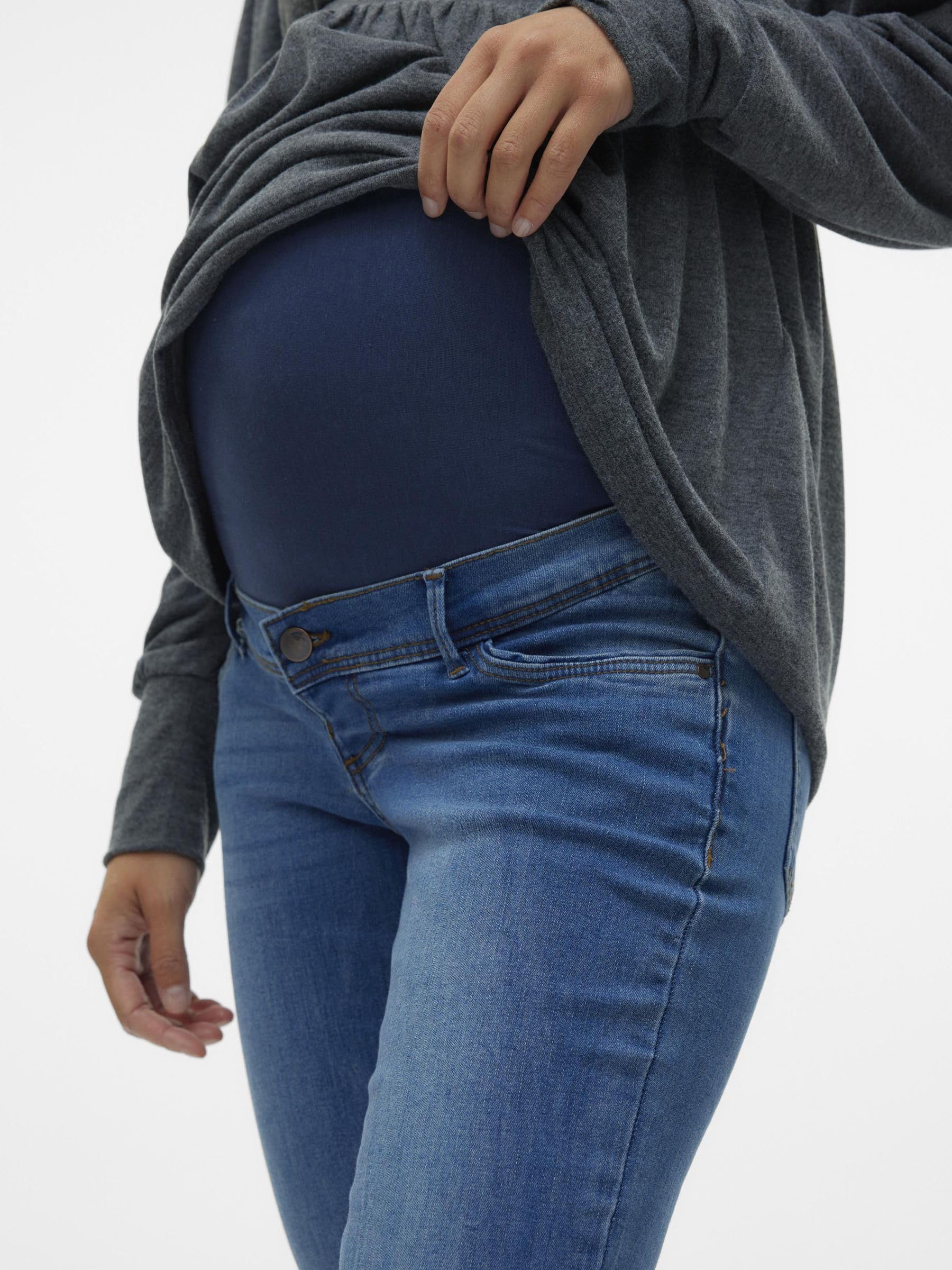 MAMALICIOUS Damen Jeanshose Mlmila Slim Medium Blue Jeans A. Noos