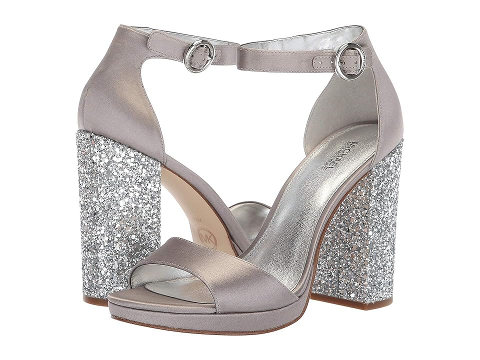 

MICHAEL Michael Kors Erika Ankle Strap (Aluminum/Silver) Women's Shoes