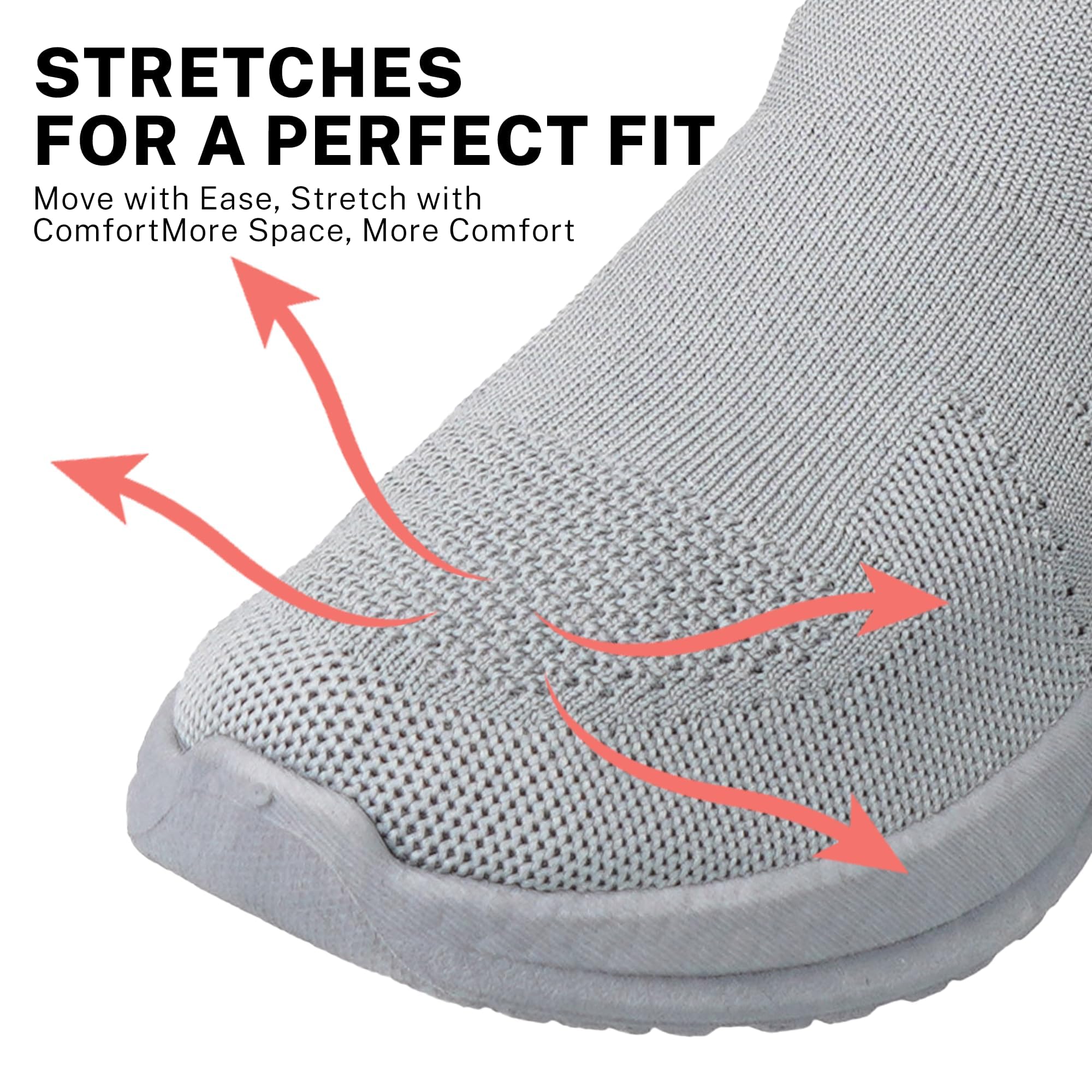 JOMIX Sneakers Donna Slip On Senza Lacci Scarpe da Corsa Leggere Traspiranti Antiscivolo Ammortizzate per Passeggiata Fitness Yoga Palestra Outdoor