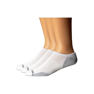 Drymax Sport Lite Mesh No Show 3 Pair Low Cut Socks Shoes White/Grey