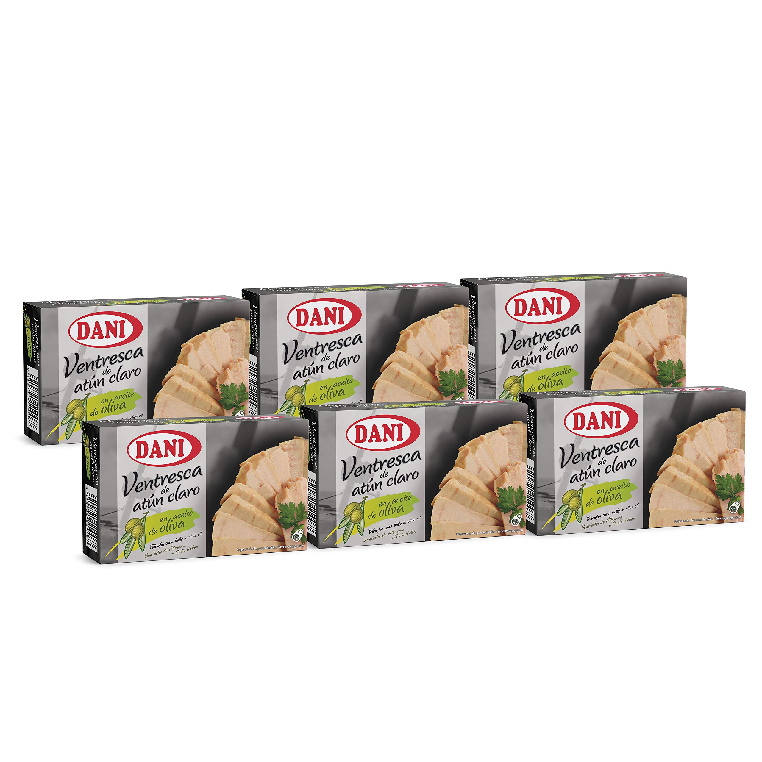 Ventresca de atún claro en aceite de oliva Dani 6 x 106 gr