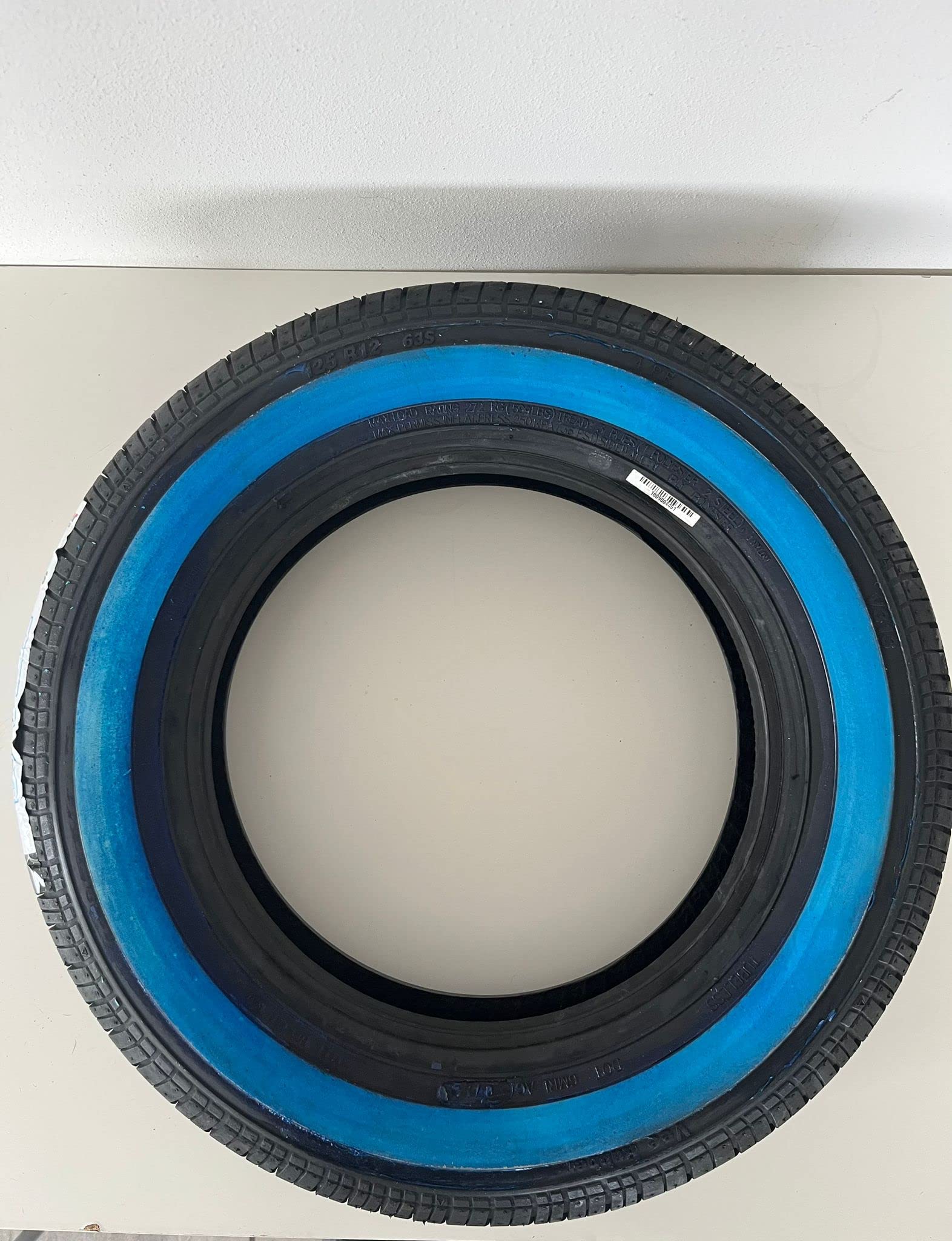 VEERUBBER PNEUMATICO GOMMA 125 12 63S TUBELESS FASCIA BIANCA 28mm WHITE WALL compatibile con FIAT 500 EPOCA