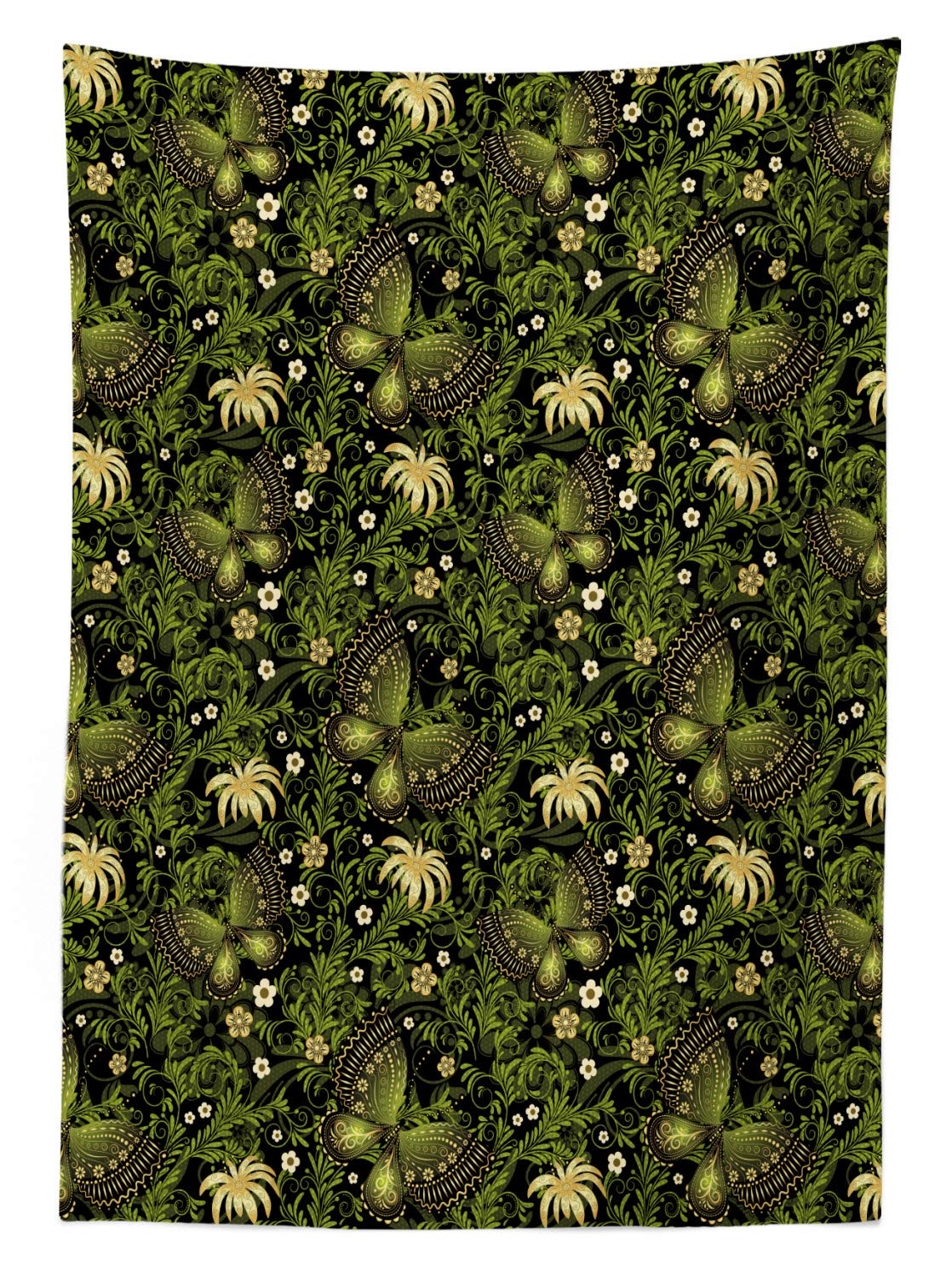 ABAKUHAUS Abstract Green Tovaglia, Pattern Gingham, Rettangolare per Sala da Pranzo e Cucina, 140 cm x 240 cm, Forest Green Fern Green