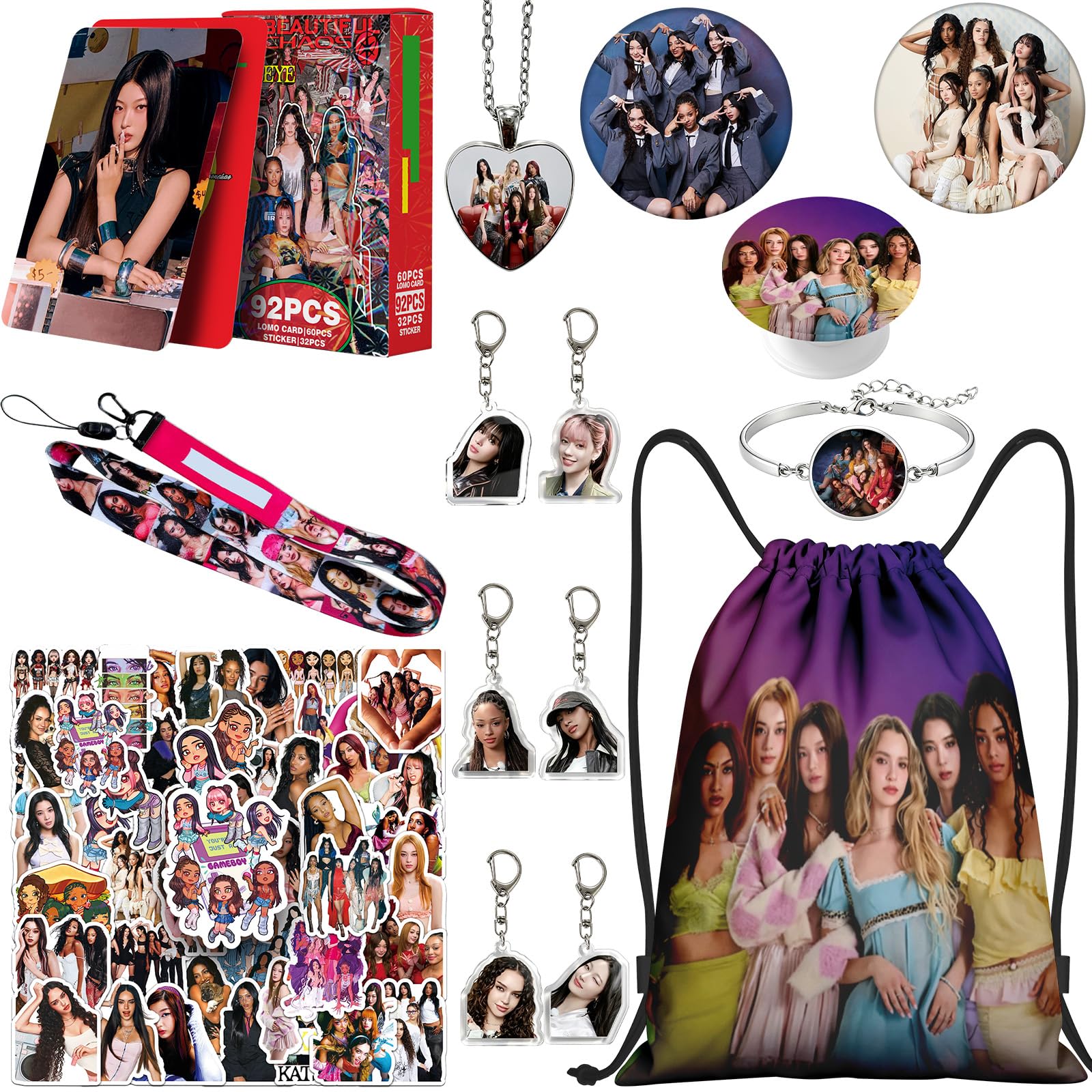 Katsseye Merch Gifts, Katsseye Photocards Keychain Sticker, Fans Merch