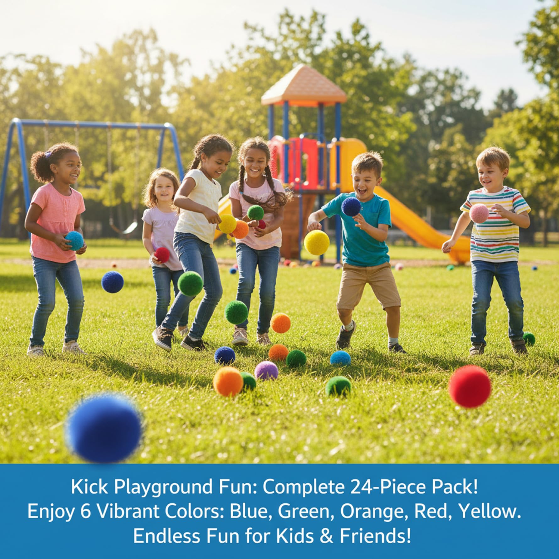 Confezione da 24 palline di filato, palline soffici e morbide da 10 cm per bambini e adulti, da gioco sicure per giochi all'aperto al coperto, pallamano, casuali morbide