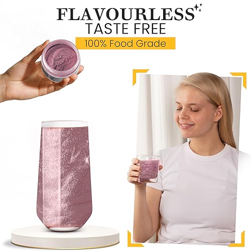 Miniatura 4 de Dazzle Dust Gránulos de polvo comestibles con purpurina para decoración de pasteles, bebidas, galletas, glaseado, decoración de postres, brillo