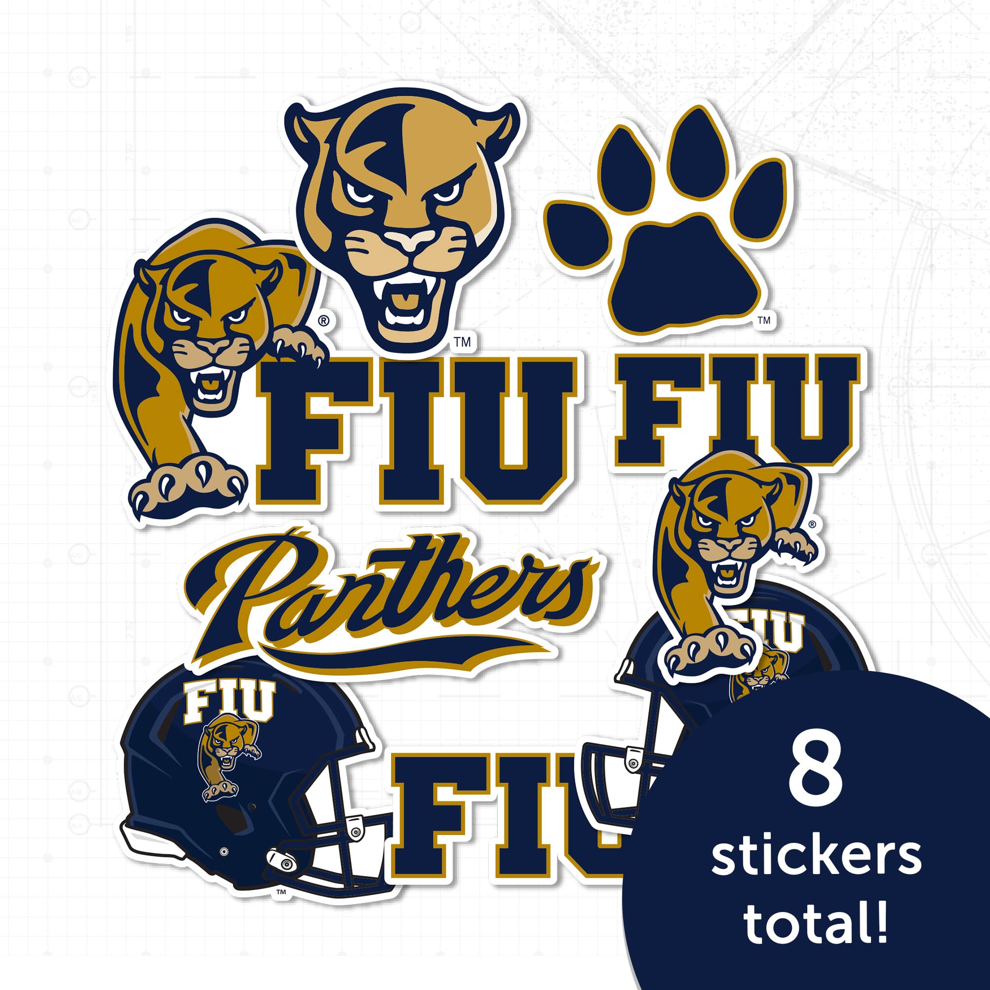 Florida International University NCAA Sticker Decal Sheet – Vinyl, For Laptop, Car, Water Bottle - View #10