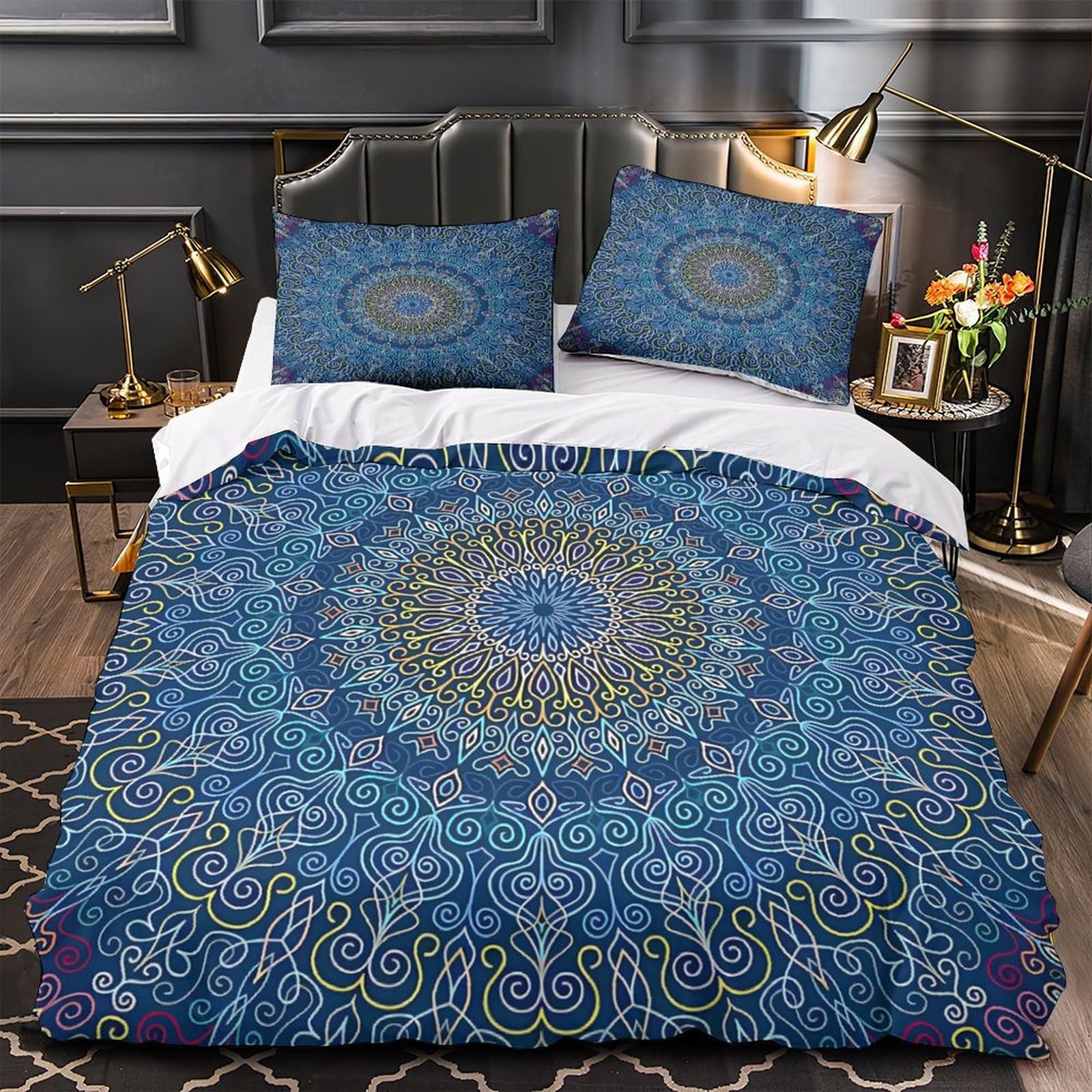 Housse de couette magnolia 260x220 cm en microfibre douce pour lit super king