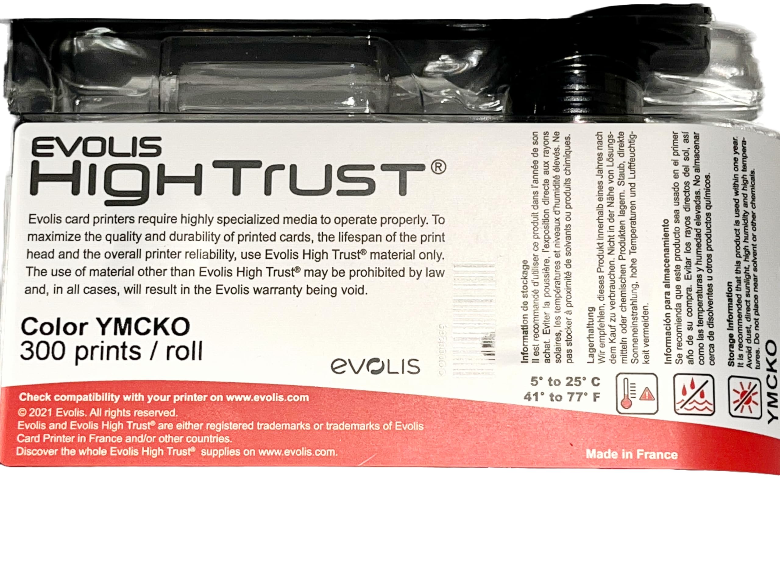 Amazon.com: Genuine Evolis YMCKO Color Printer Ribbon (R5F008AAA