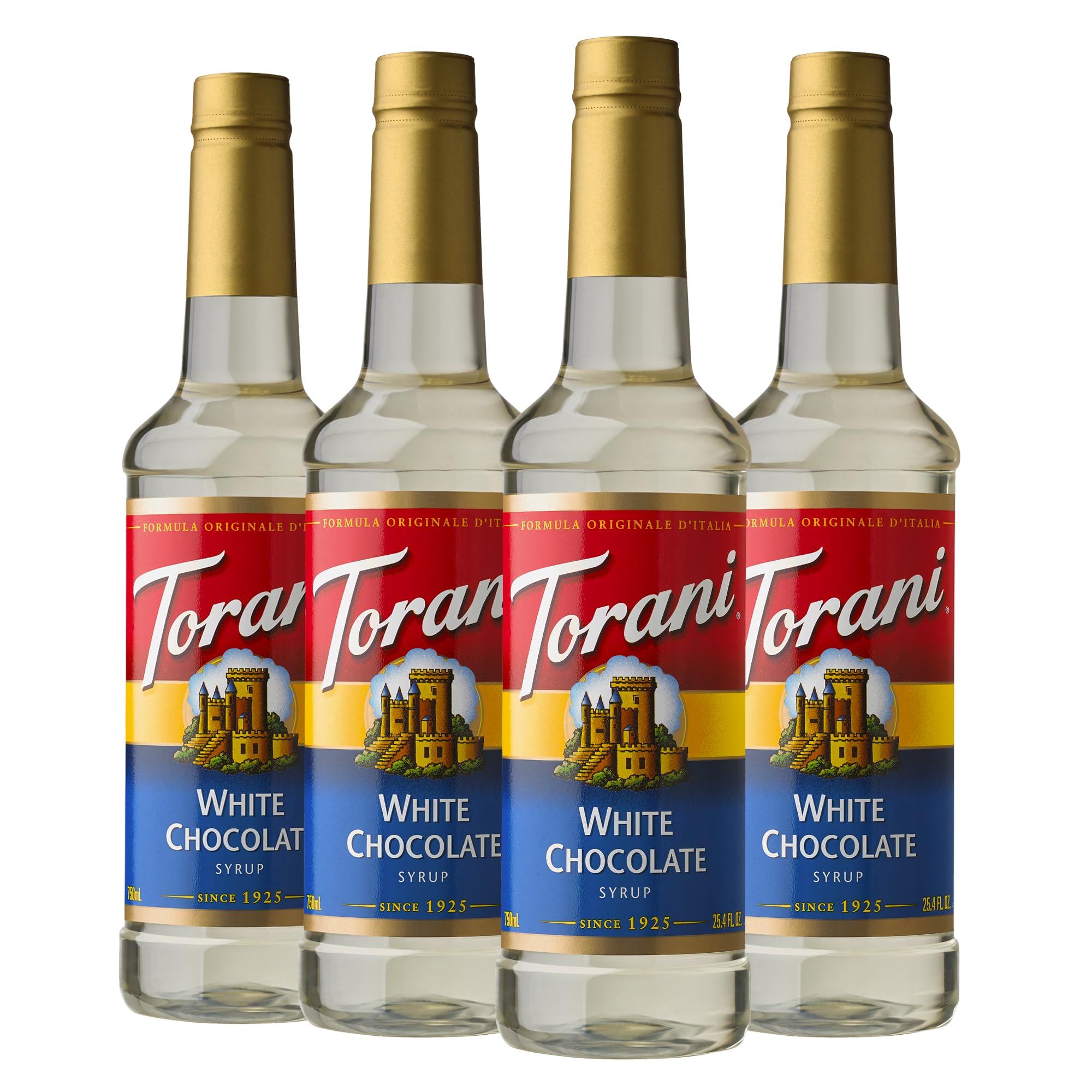 Torani White Chocolate Flavored Drink Syrup, 25.4 fl oz (Pack of 4)