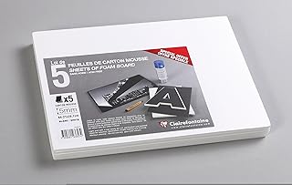 Comprar Clairefontaine - Ref 193657C - Tablero de espuma (5 hojas) - Tamaño A4 (297 x 210 mm), 5 mm de grosor, ligero y rígido - Adecuado para decoración, marco y modelado