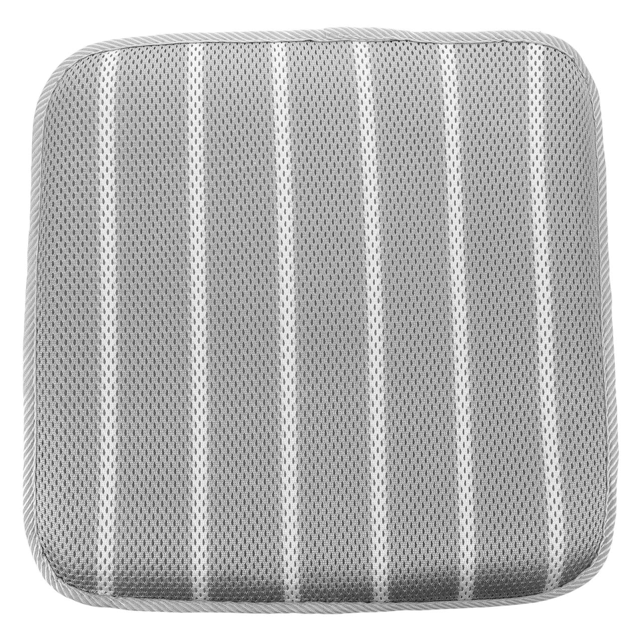 Levemolo Cuscino per sedia in poliestere: cuscino a righe traspirante 3D air mesh, 45x45x3 cm, antiscivolo, lavabile, per sedili auto e soggiorno