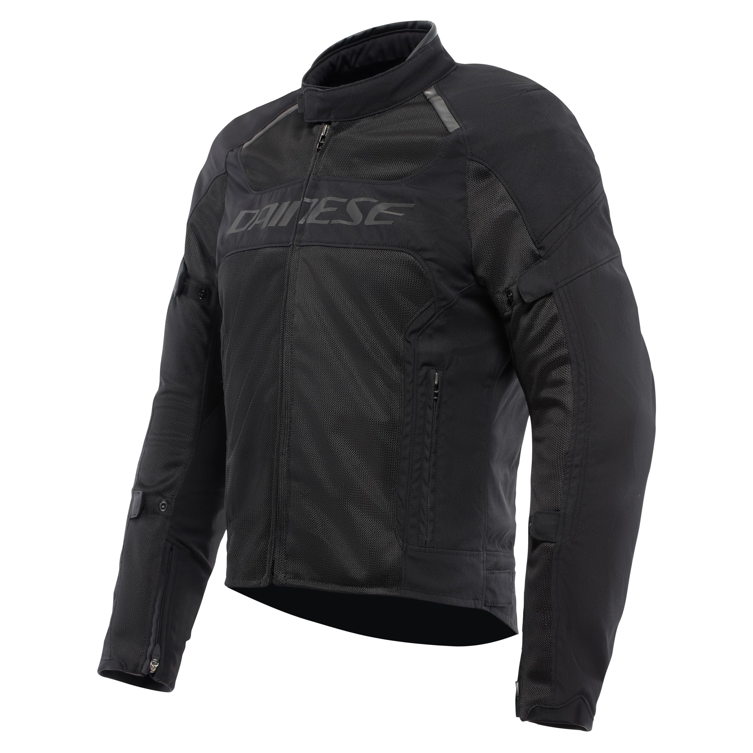 DAINESE - Air Frame 3 Tex Jacket, Summer Motorcycle Jacket with Detachable Windproof Lining, Man, Black/Black/Black, 58