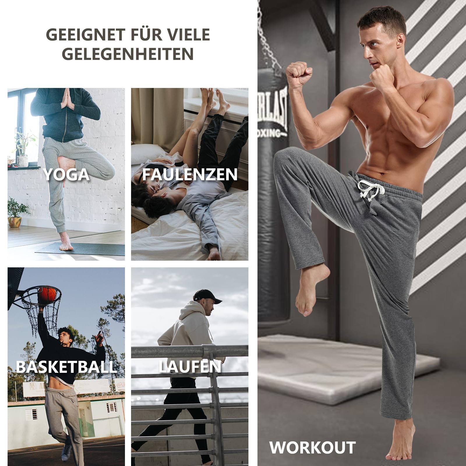 Amy Coulee Pantalon de Jogging en Coton pour Homme