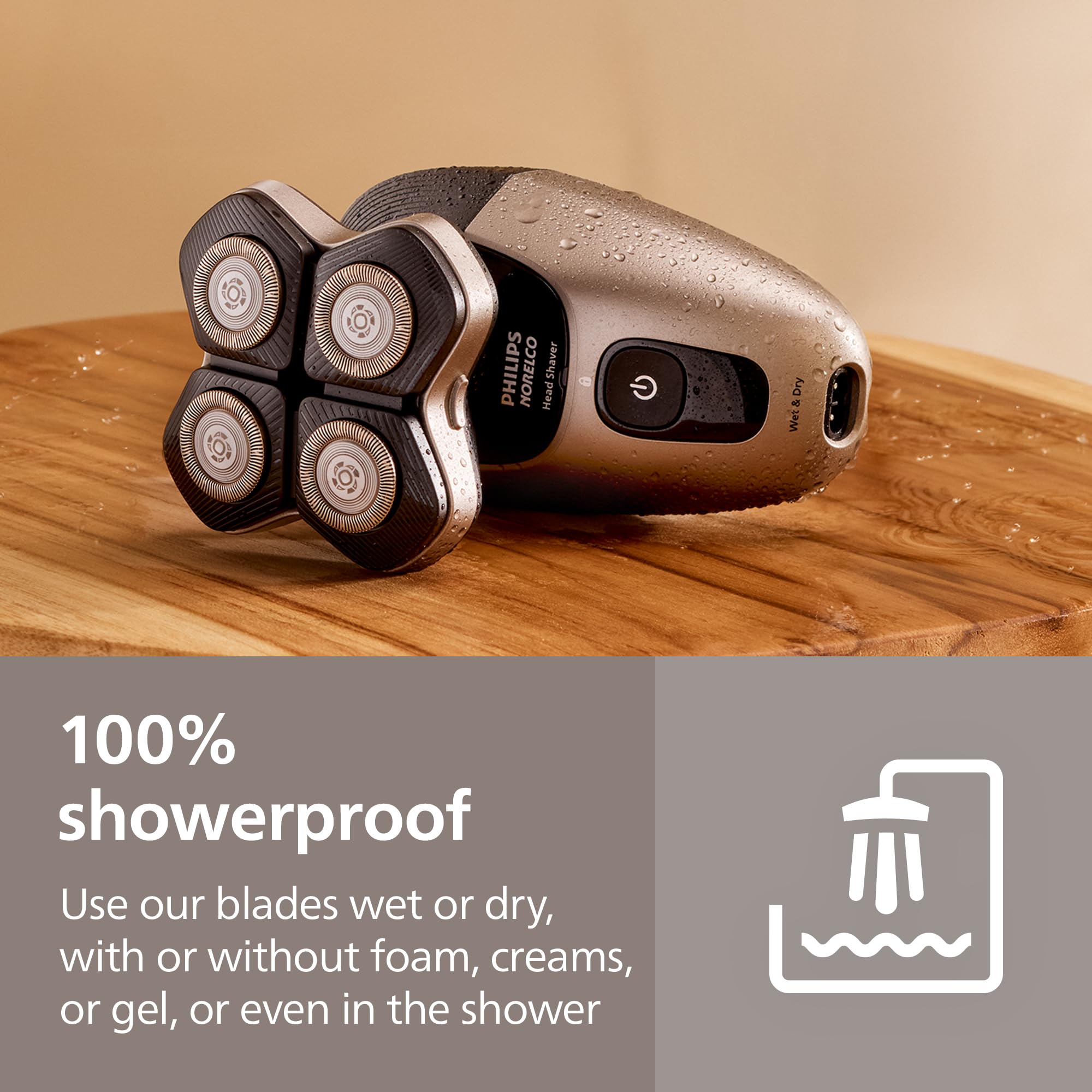 Philips Norelco - Testine di ricambio originali per rasoio, compatibili con Philips Norelco Head Shaver Pro HS5980, HS7980 e HS9980, lame ComfortCut autoaffilanti, delicate sulla pelle, 4 pezzi, HS740