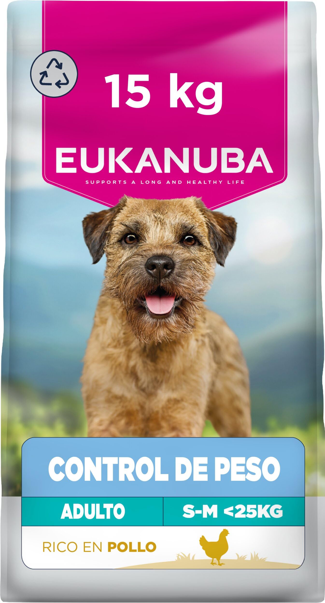 EUKANUBA Weight Control - Alimento Seco para Perros, Pollo, 15kg | Special Care | Bajo en grasa | Ayuda a mantener el peso | Pollo