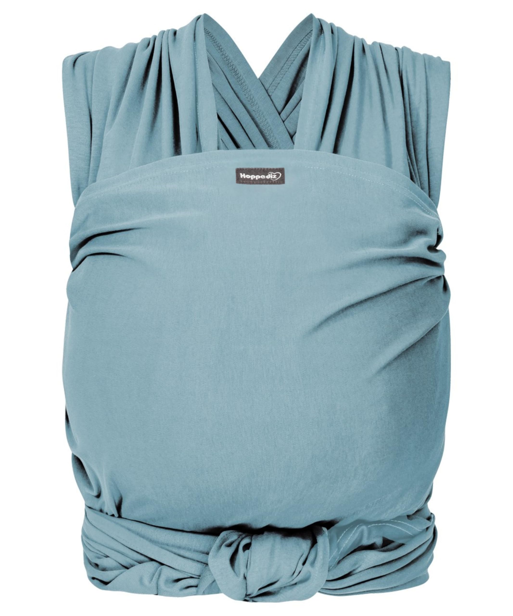 Hoppediz Écharpe porte-bébé élastique - Pour nouveau-né dès la naissance (2 à 9 kg) - En coton bio - Océan 5,40 m