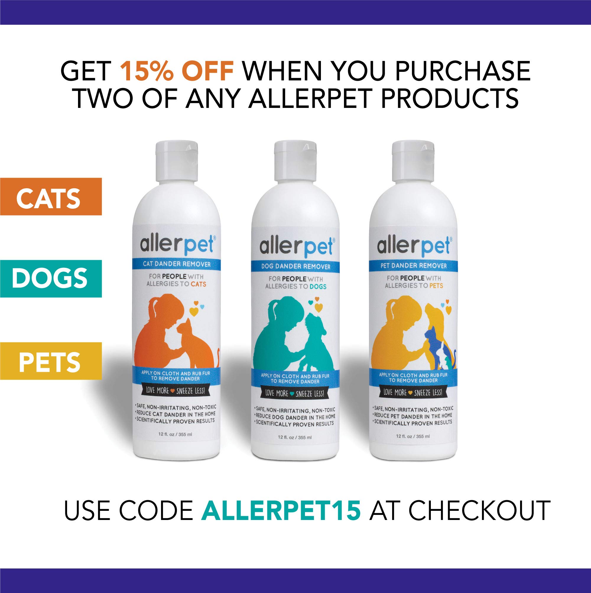 Allerpet Dog Allergy Relief w/Free Applicator Mitt & Sprayer Best Pet