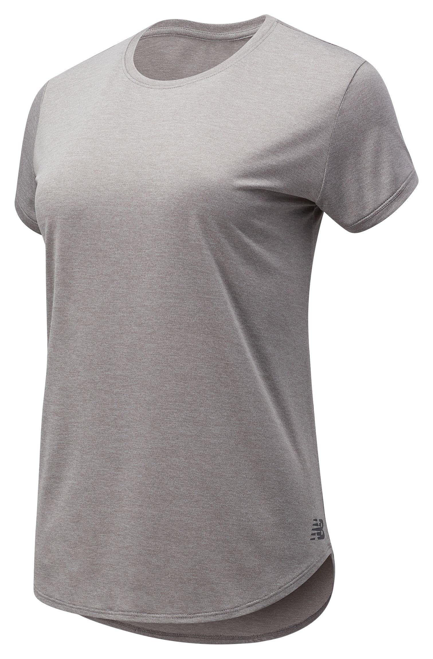 New Balance Sport Core Heather T-shirt, Women, Athletic Grey, XS