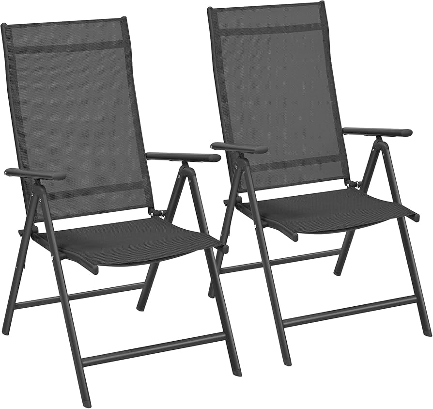 black metal folding garden chairs