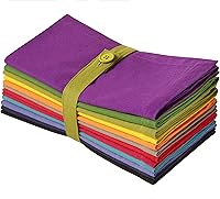 Cotton Craft Multicolor 100% Pure Cotton Cloth Napkins - Set of 12 Reusable 17x17 Inch Absorbent Washable Dinner Napkins for Parties & Everyday Use