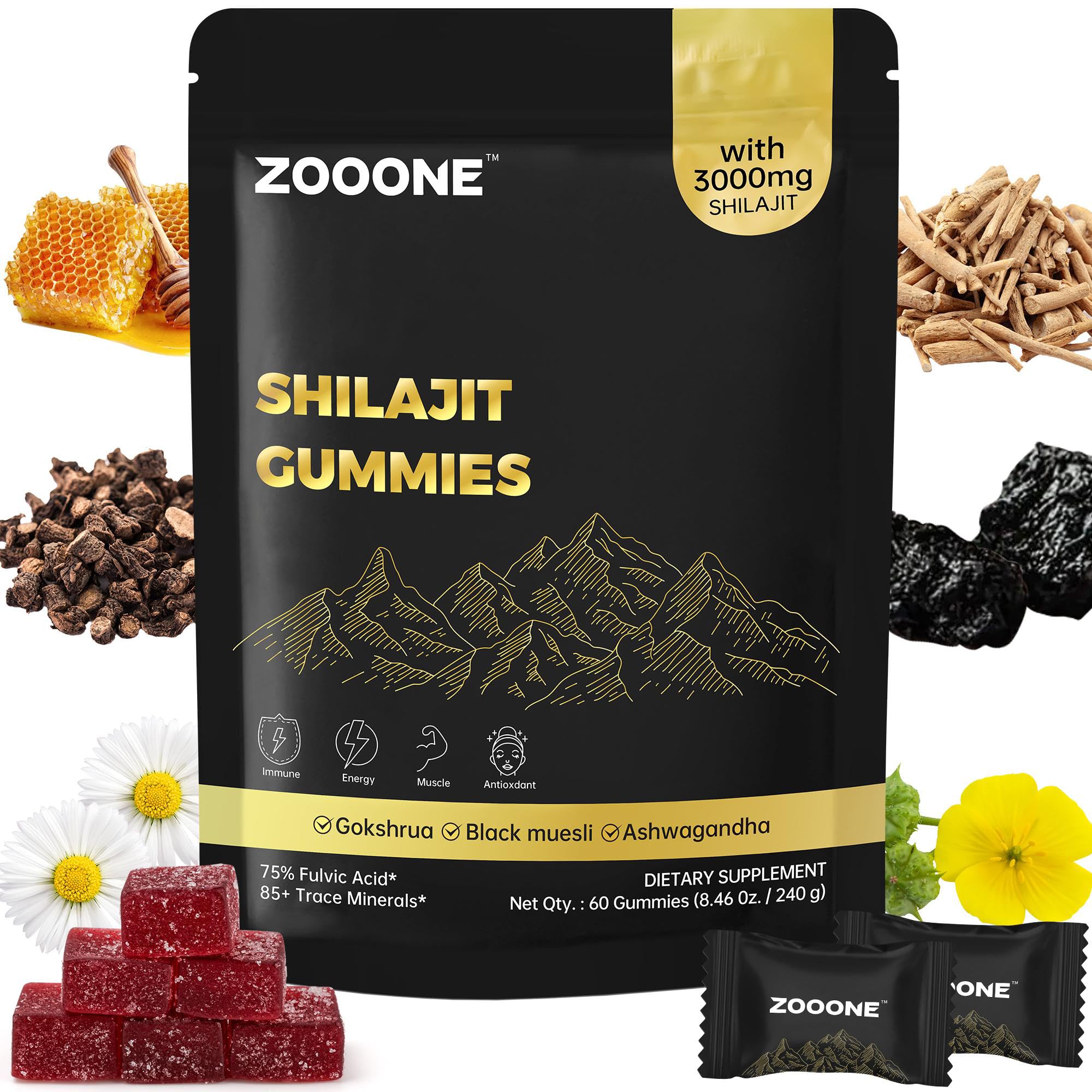 ガイヤイオンsaj  ホルミシス Amazon.com: zooone Shilajit Himalayan Gummies with Ashwagandha