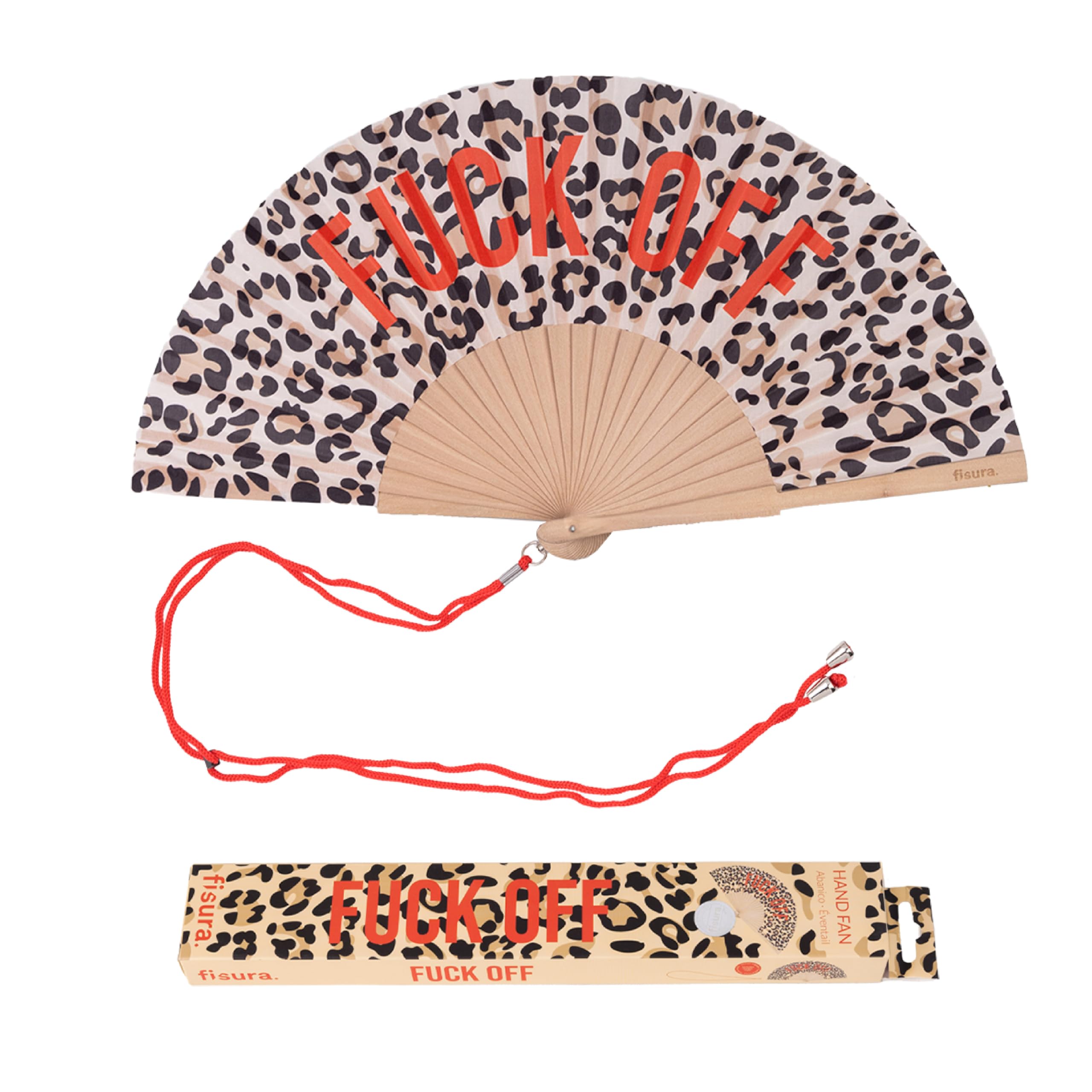Fisura, Original Folding Handheld Fan with Fun Message โF*ck offโ