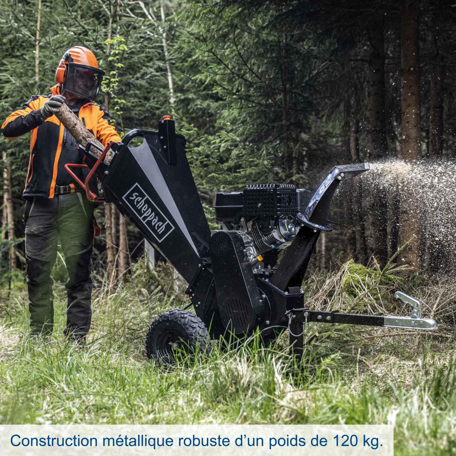Scheppach Broyeur à végétaux thermique PGS420 - 420 cm³