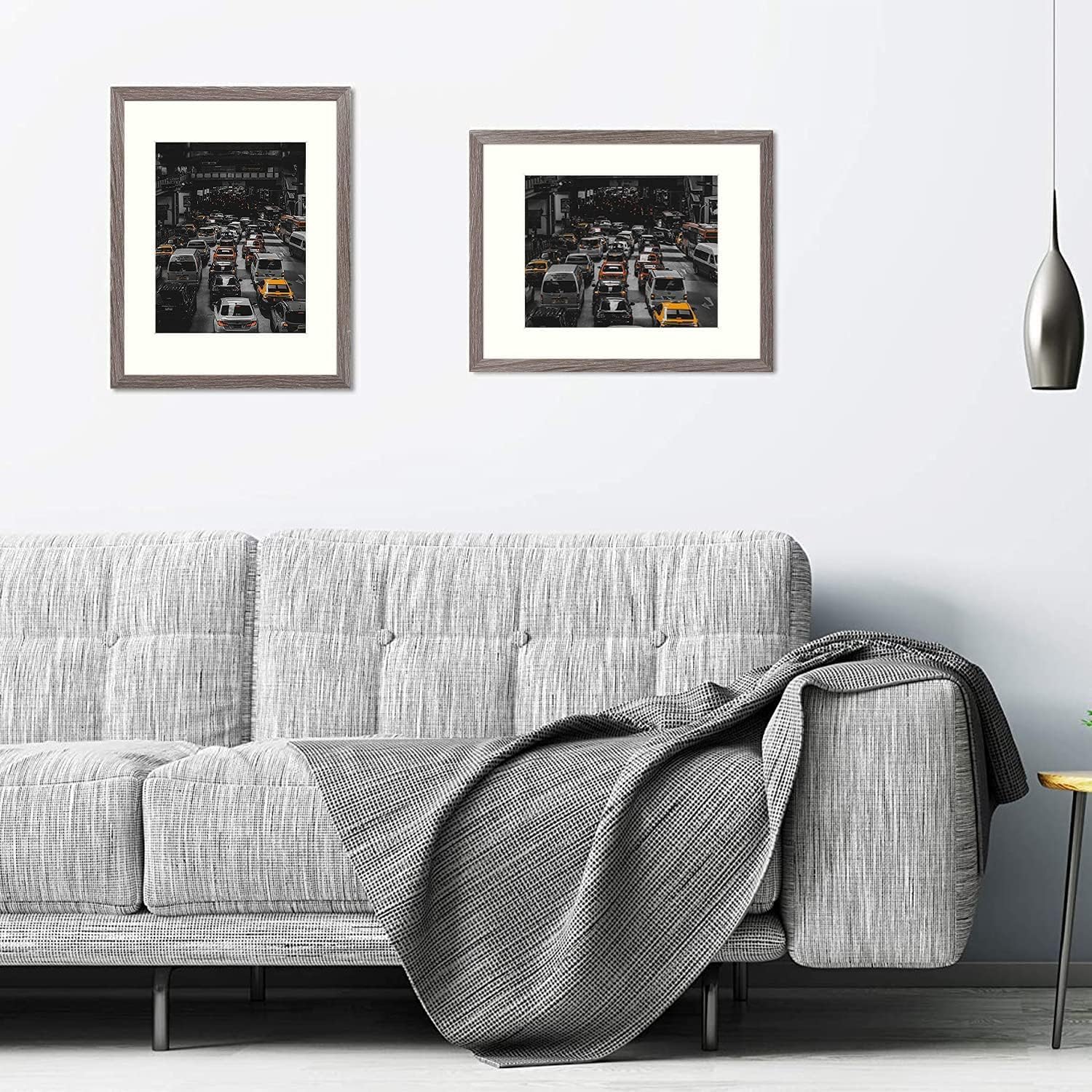 Golden State Art, 11x14 Frame, Picture Frames for Wall Display 8x10 Photo/Poster, Picture Painting/Print, Weddings, Landscape (Grey, 2 Pack)