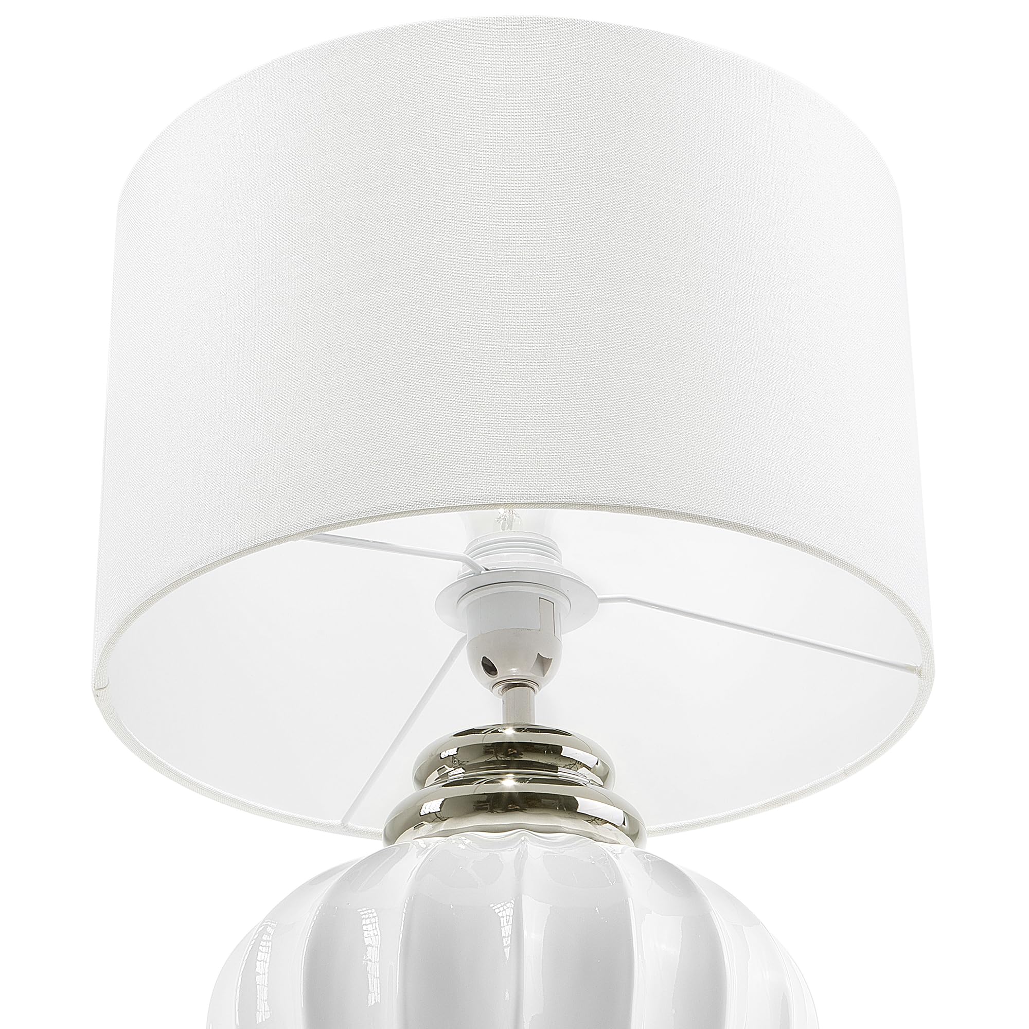 Beliani Lampada da tavolo in ceramica bianco sporco 45 cm