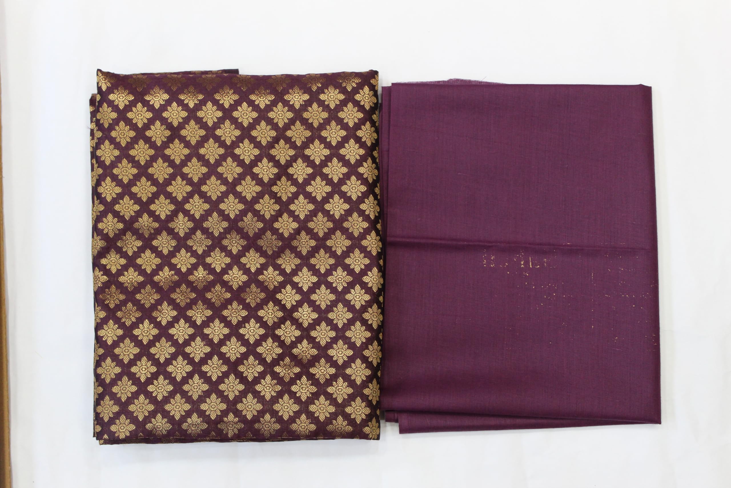 Unstitched Banarasi Silk Blouse Piece – 1 Meter Each – with Cotton Lining – Durga Puja, Diwali, Ugadi & Oti Bharan Special (Wine)-image-38