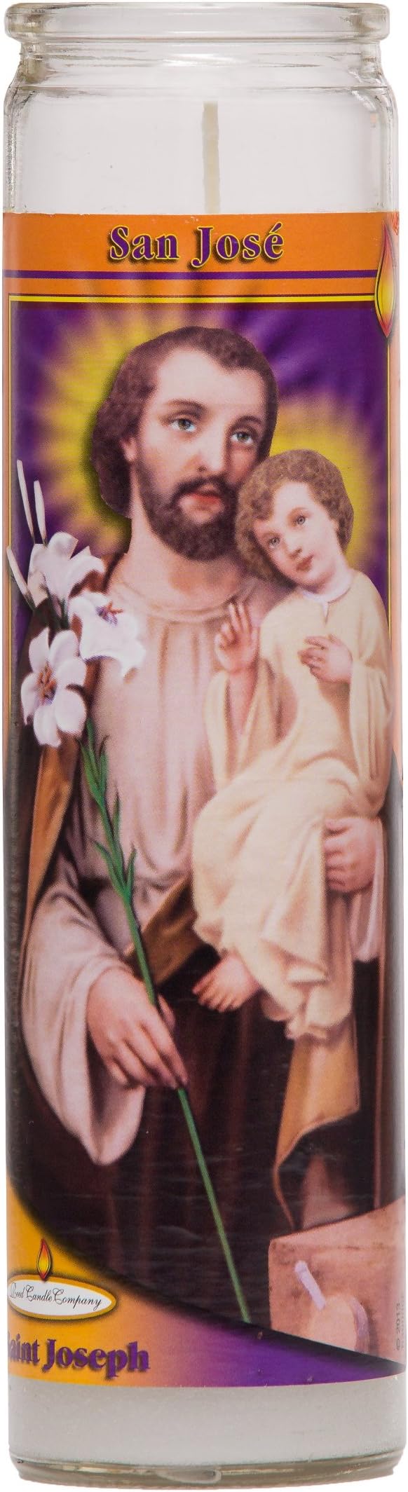 St Joseph Religious Prayer Candle / San José Novena Vigil Candle
