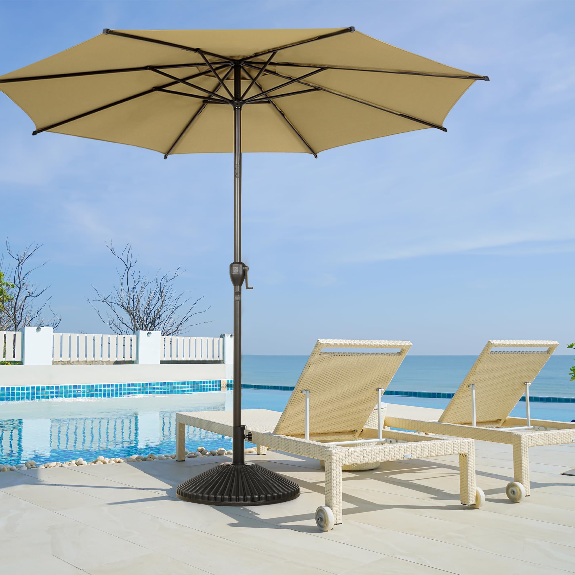 abba patio 11ft patio umbrella Amazon.com: Abba Patio 11FT Lyon Outdoor Patio Umbrella Outdoor Table  Umbrella with Push Button Tilt and Crank Market Umbrella 8 Sturdy Ribs UV  Protection Waterproof for Garden Deck Backyard Pool Tan :