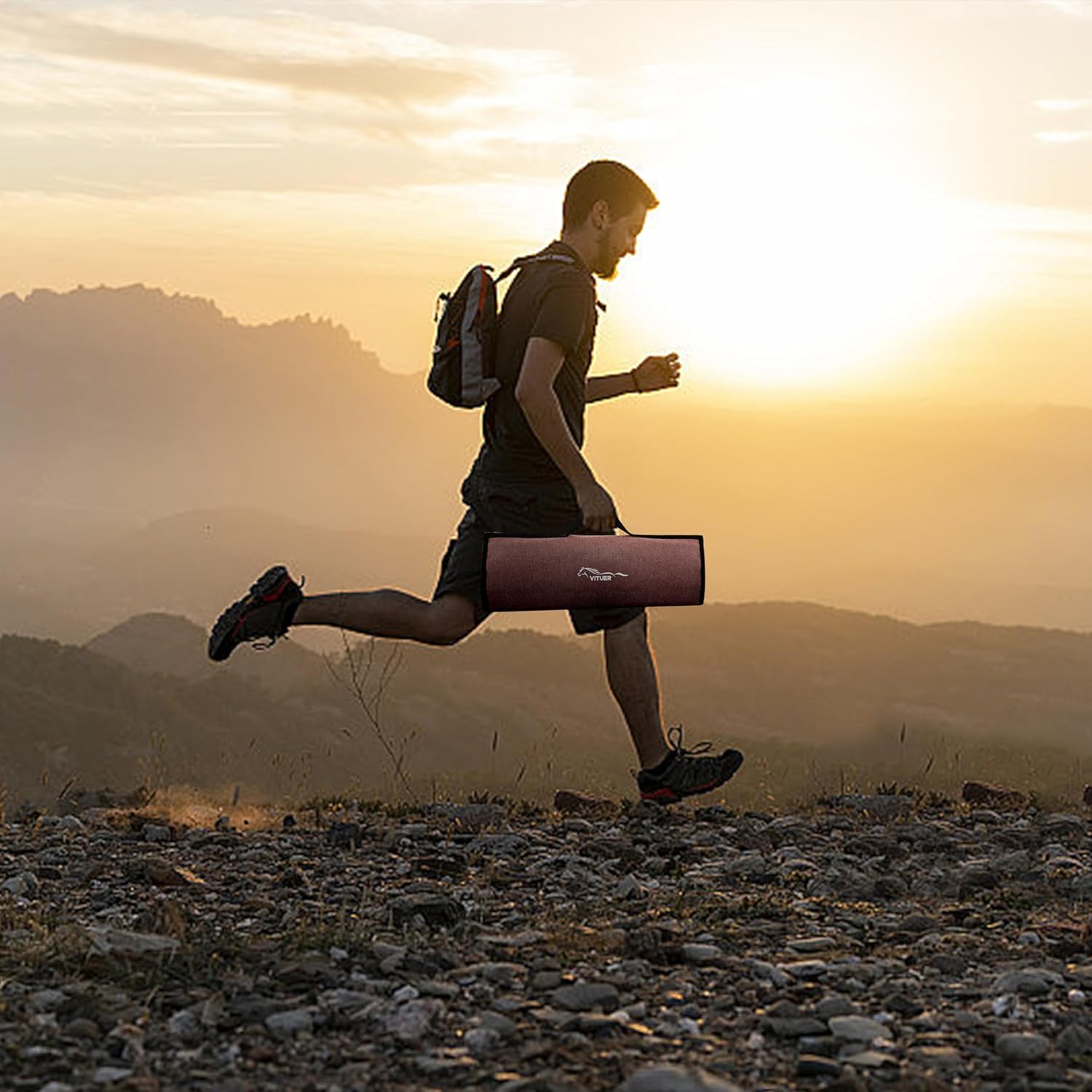 9 PCS Butcher Viking Camping Knife Set, 7" Serbian Chef Knife, 7" Butcher Meat Cleaver, 6.5" Viking Knife, 3 Knife Sheath, Honing Steel, Poultry Shears and Knife Roll Bag (Stylish Horse Pattern)