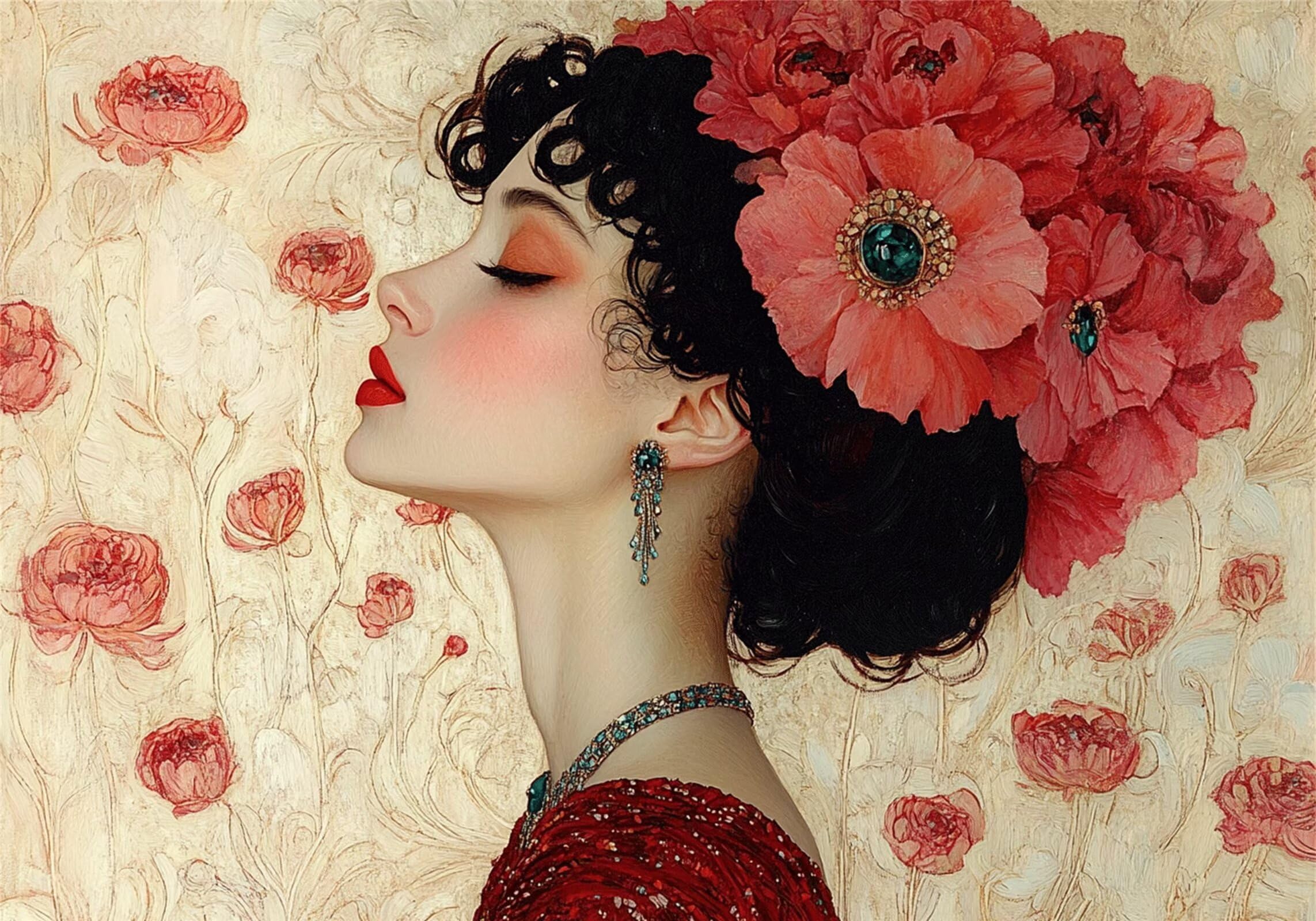 Frau Puzzle 5000 Teile Erwachsene Klassische Puzzles Blume Jigsaw Anspruchsvoll Impossible Schwer Pädagogisches Spielzeug Kinder Holzpuzzlem Groß Puzzlespiel Geeignet für alle Altersgruppen P-586