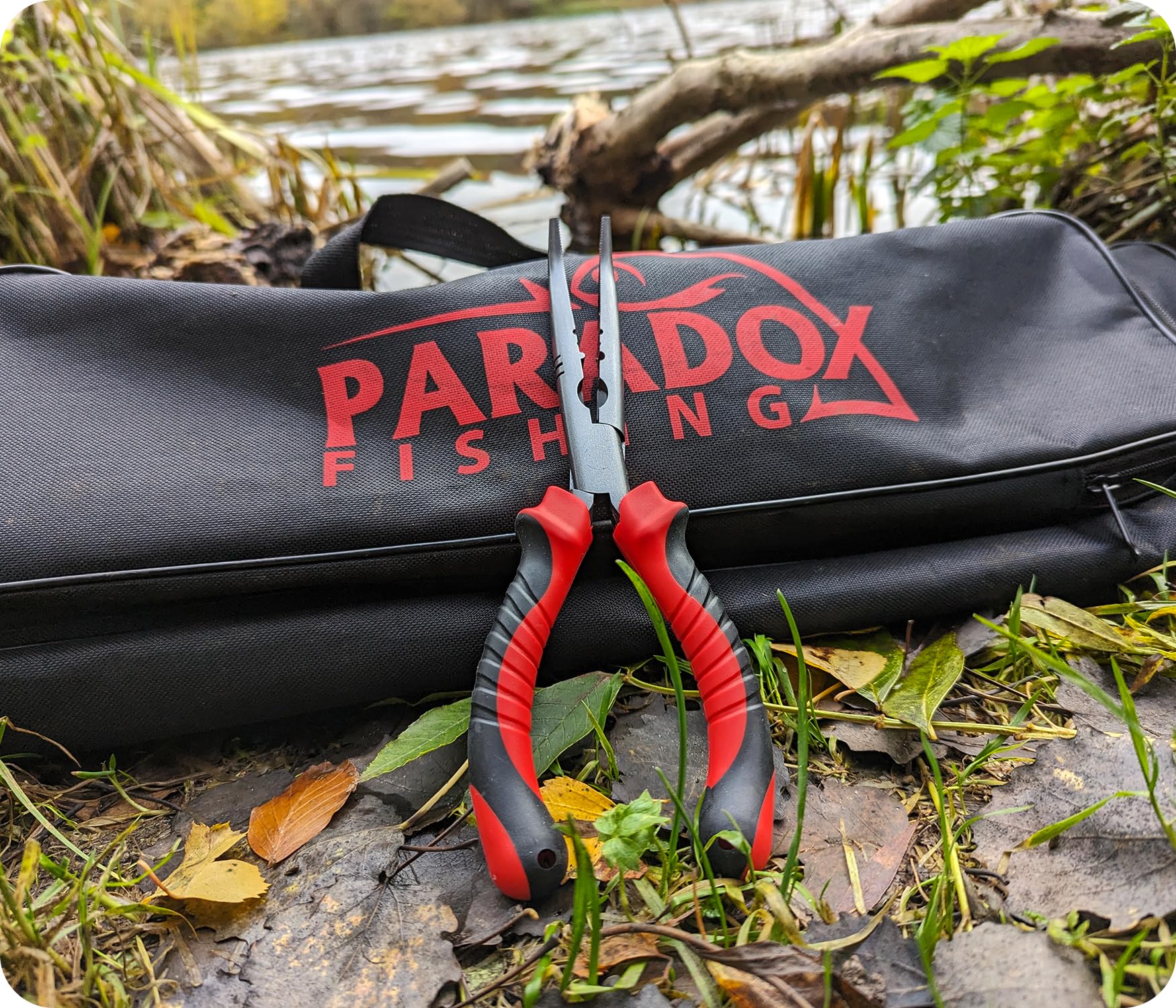 Paradox Fishing Pince de pêche pour poissons prédateurs - 22 cm - Décrocheur d'hameçon - Pince de pêche - Pince à manchon de serrage - Accessoire de pêche - Résistant à la corrosion