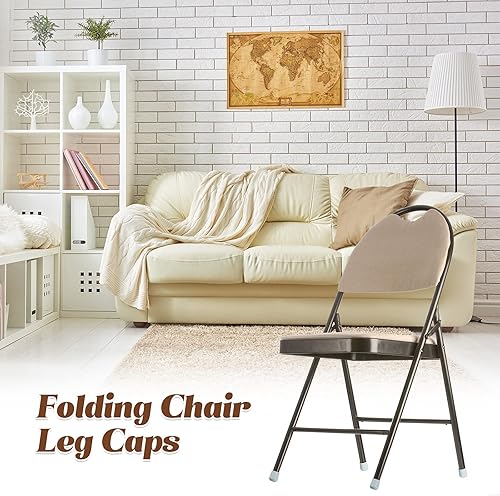 Miniatura 6 de 20 tapas plegables para patas de silla de 78 pulgadas, tapas de plástico resistente para patas de silla, protectores de piso de patas de silla de