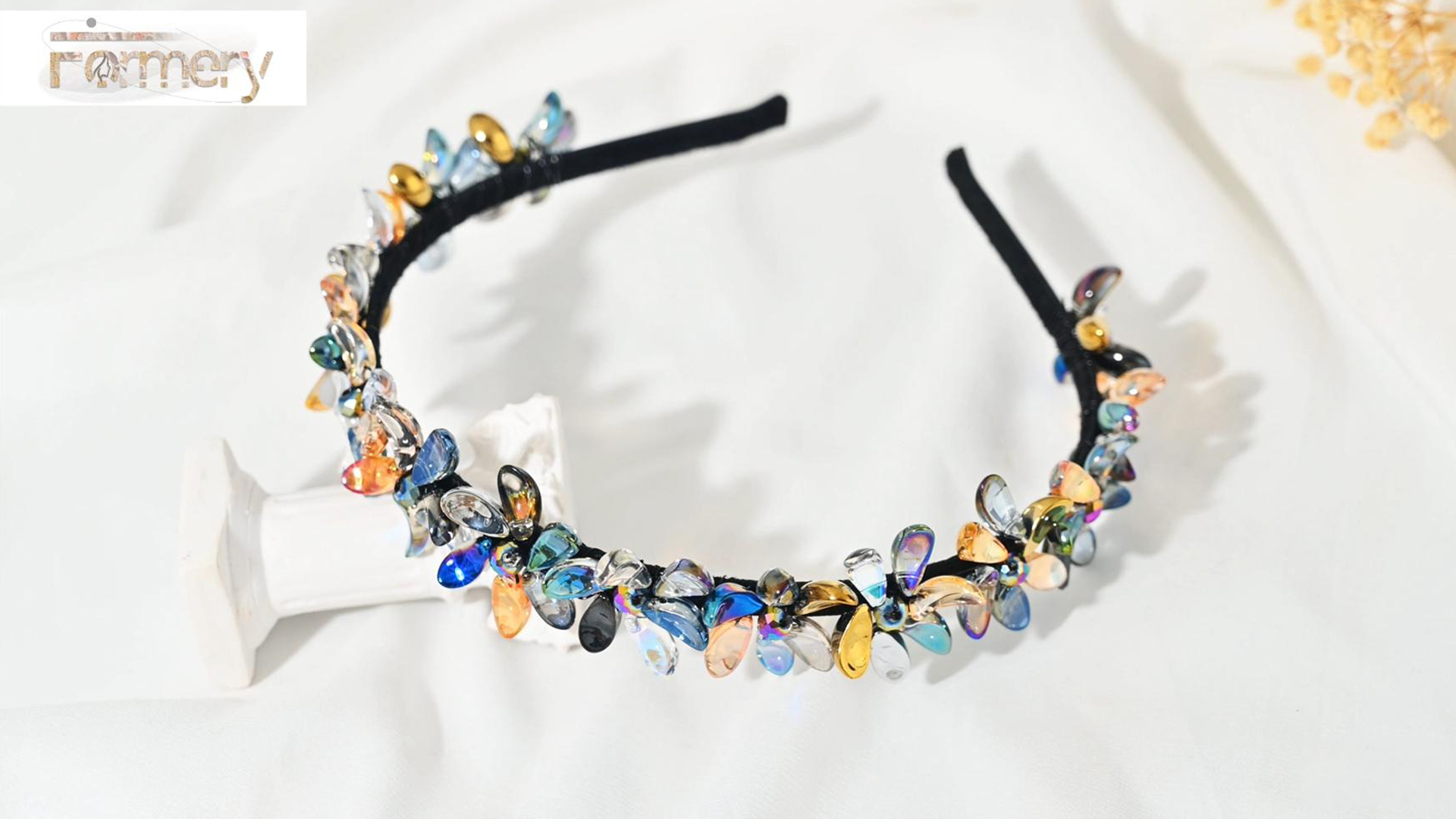 Amazon.com : Formery Beaded Headband Colorful Crystals 