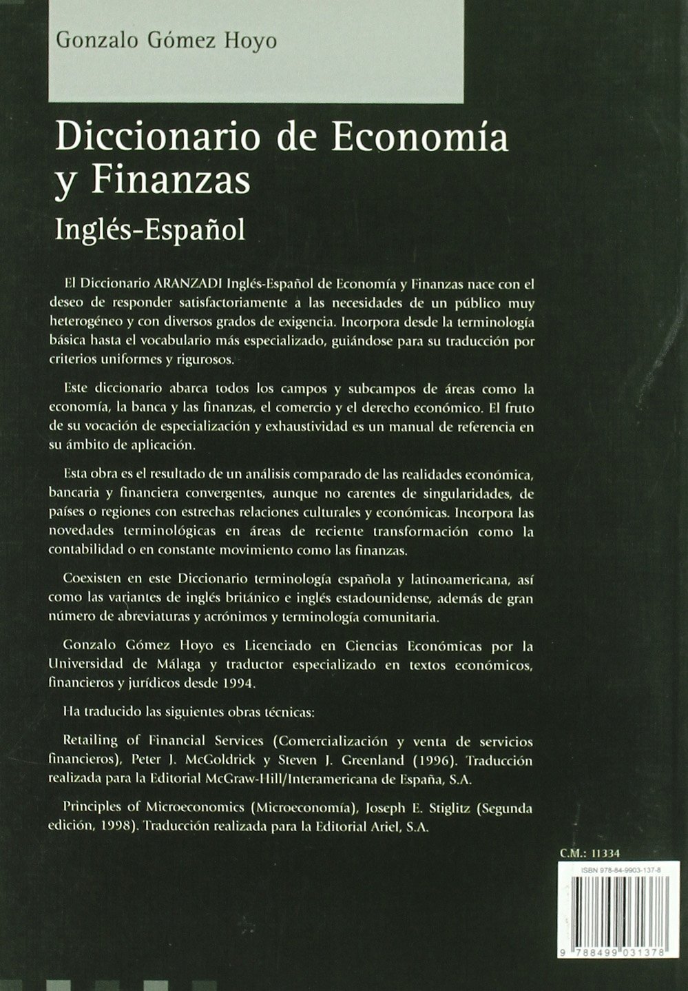 Diccionario de Economica y Finanzas: Inglés-Español