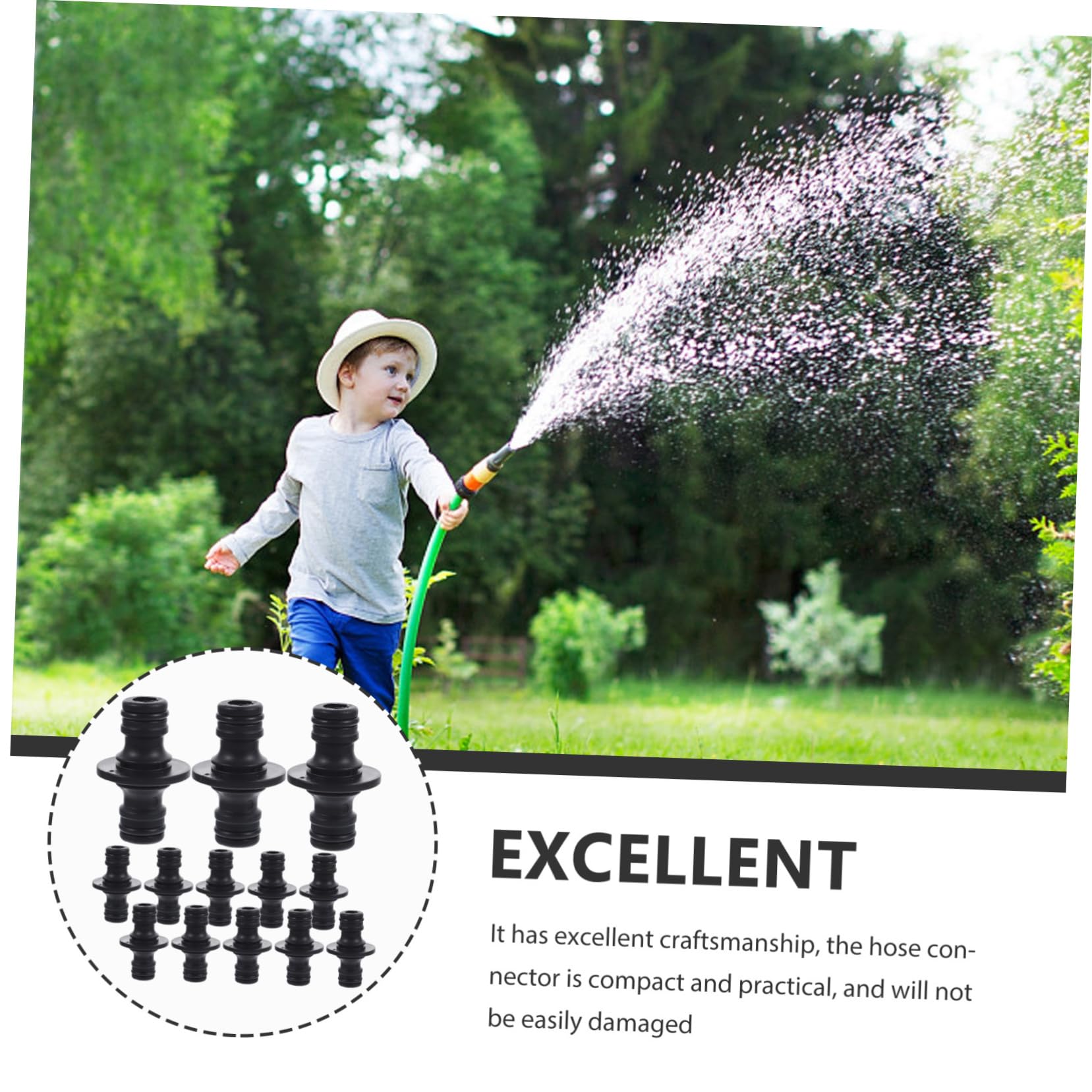 HEMOTON 3 Set Connettori Affidabili Per All'aperto Connettore Irrigazione Tubo Collegare Strumenti Da Giardino Raccordi Per Tubi Plastica Black 25 Pezzi*3