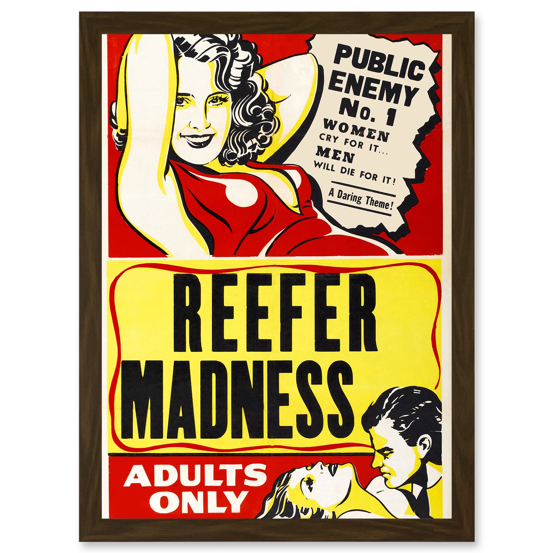 Artery8 Movie Reefer Madness Drama Cannabis Marijuana Weed Prohibition Artwork Framed Wall Art Print A4